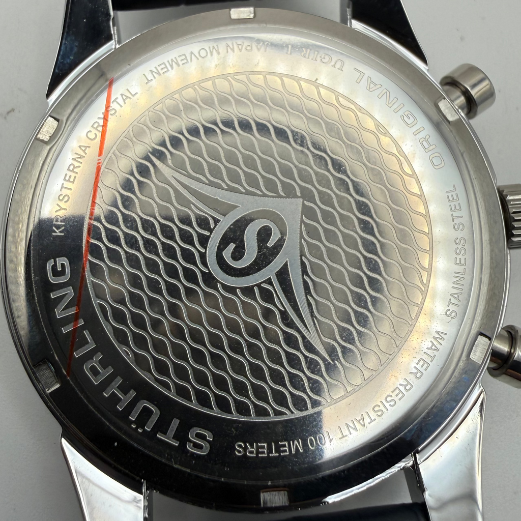 Stuhrling Original Chronograph Quartz 42.5mm Blue Dial – New in Box Full Set- £110.00