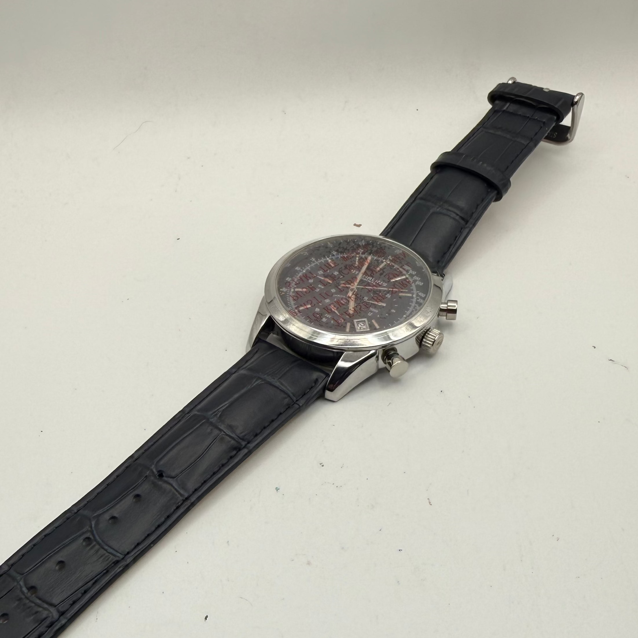 Stuhrling Original Chronograph Quartz 42.5mm Blue Dial – New in Box Full Set- £110.00