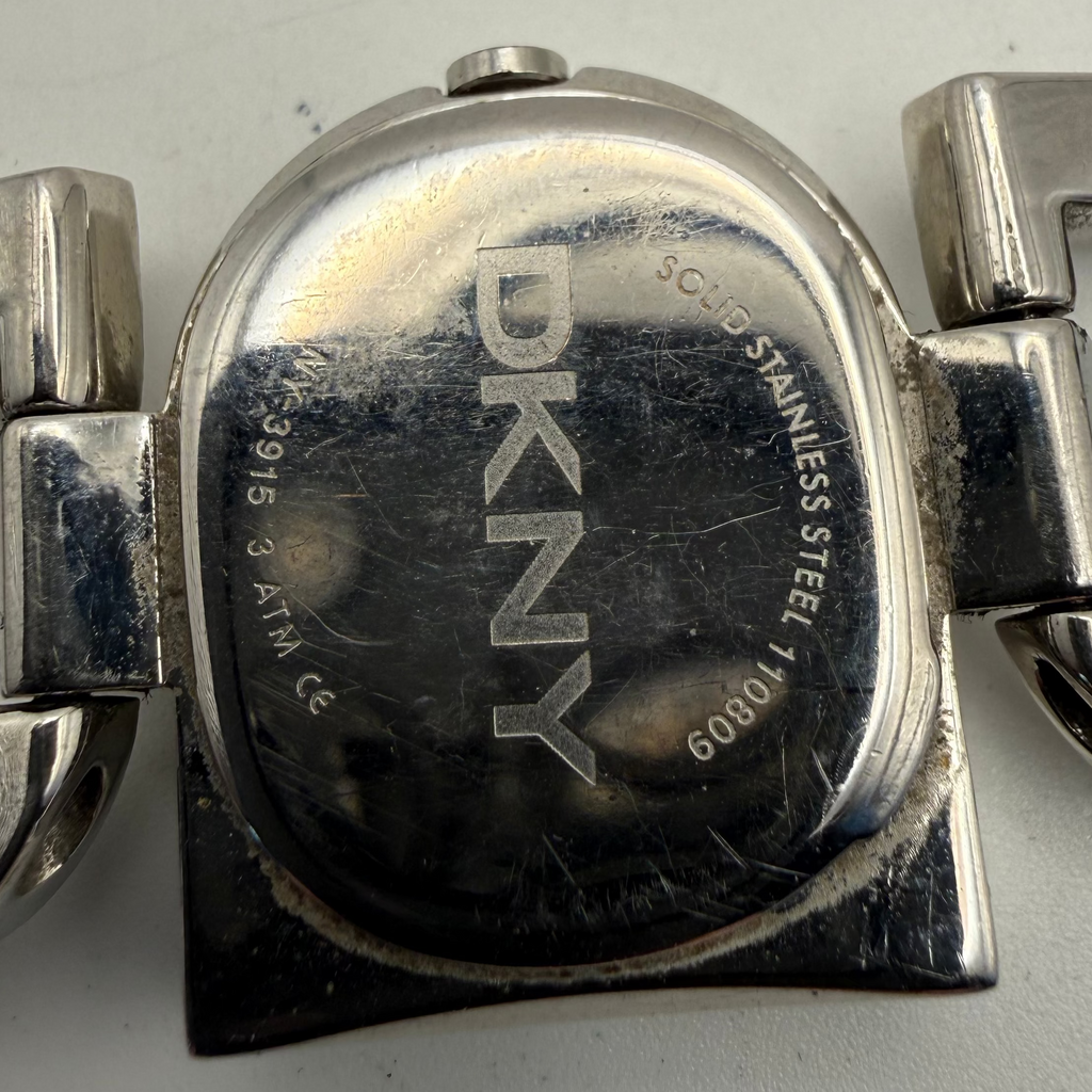 DKNY Ladies Crystal Set Bracelet Watch – Silver Dial – 15.5cm Bracelet – Pre-Owned Sparkle Piece- £