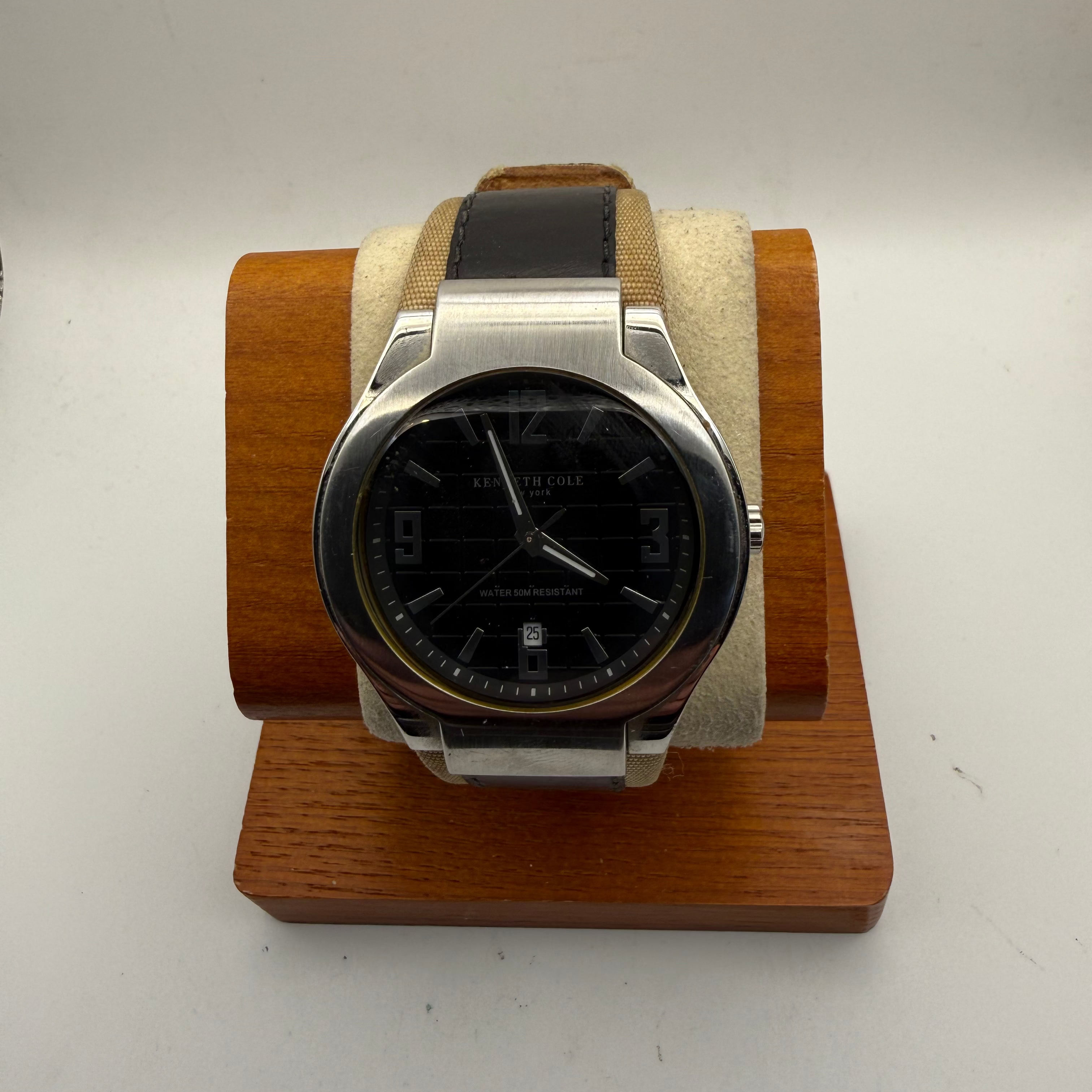 Kenneth Cole New York KC1268 Men’s Watch – Black Dial | Date | Stainless Steel Case- £30.00