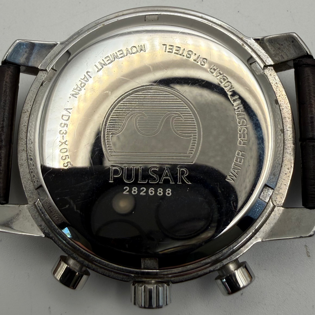 Pulsar VD53-X055 Chronograph 100M Men’s Watch – White Dial- £60.00