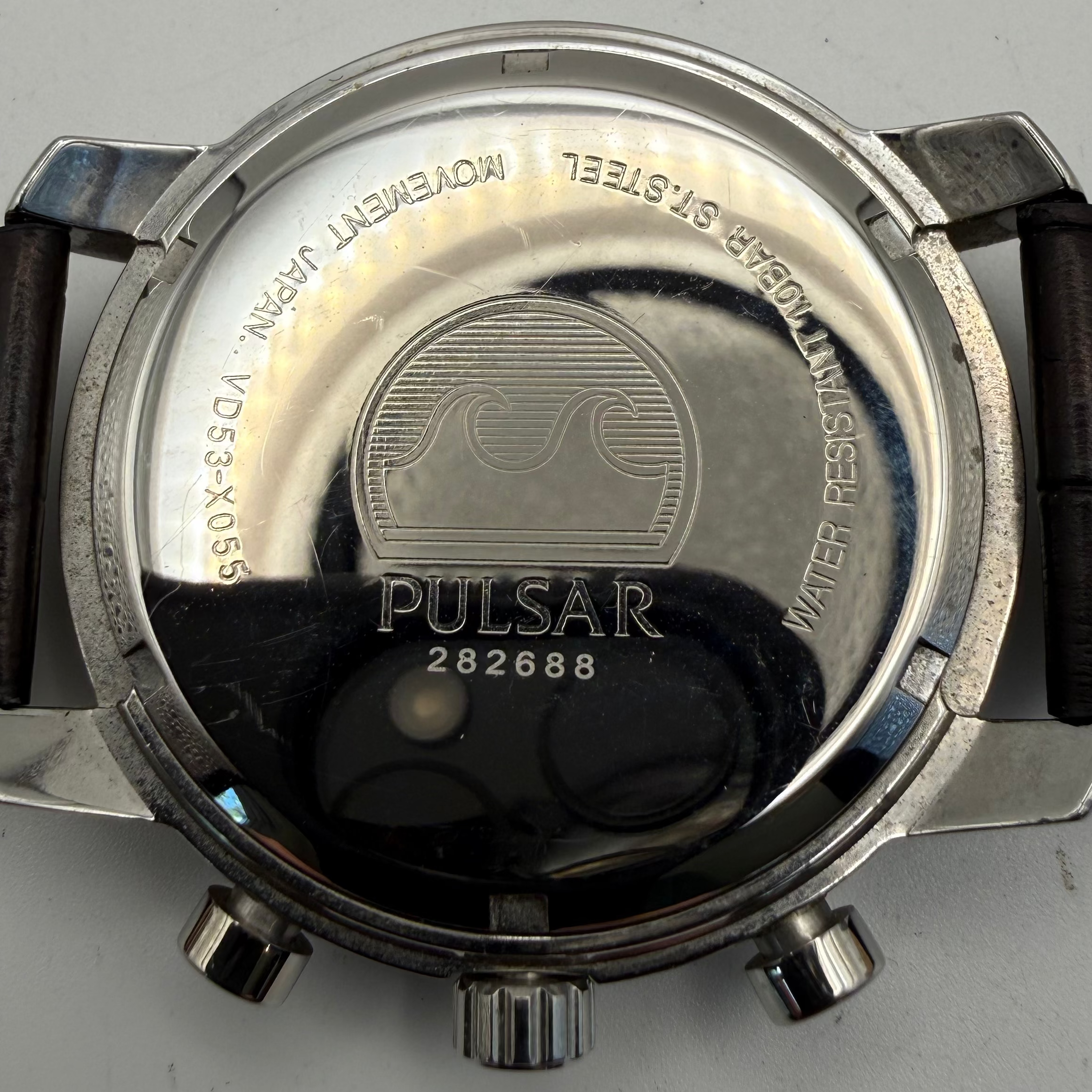 Pulsar VD53-X055 Chronograph 100M Men’s Watch – White Dial- £60.00