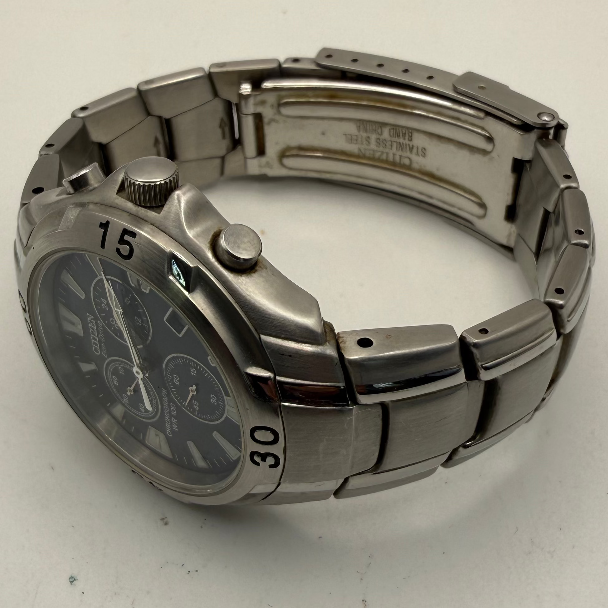 Citizen Eco-Drive Chronograph H500 Blue Dial – Stainless Steel Sports Watch- £80.00