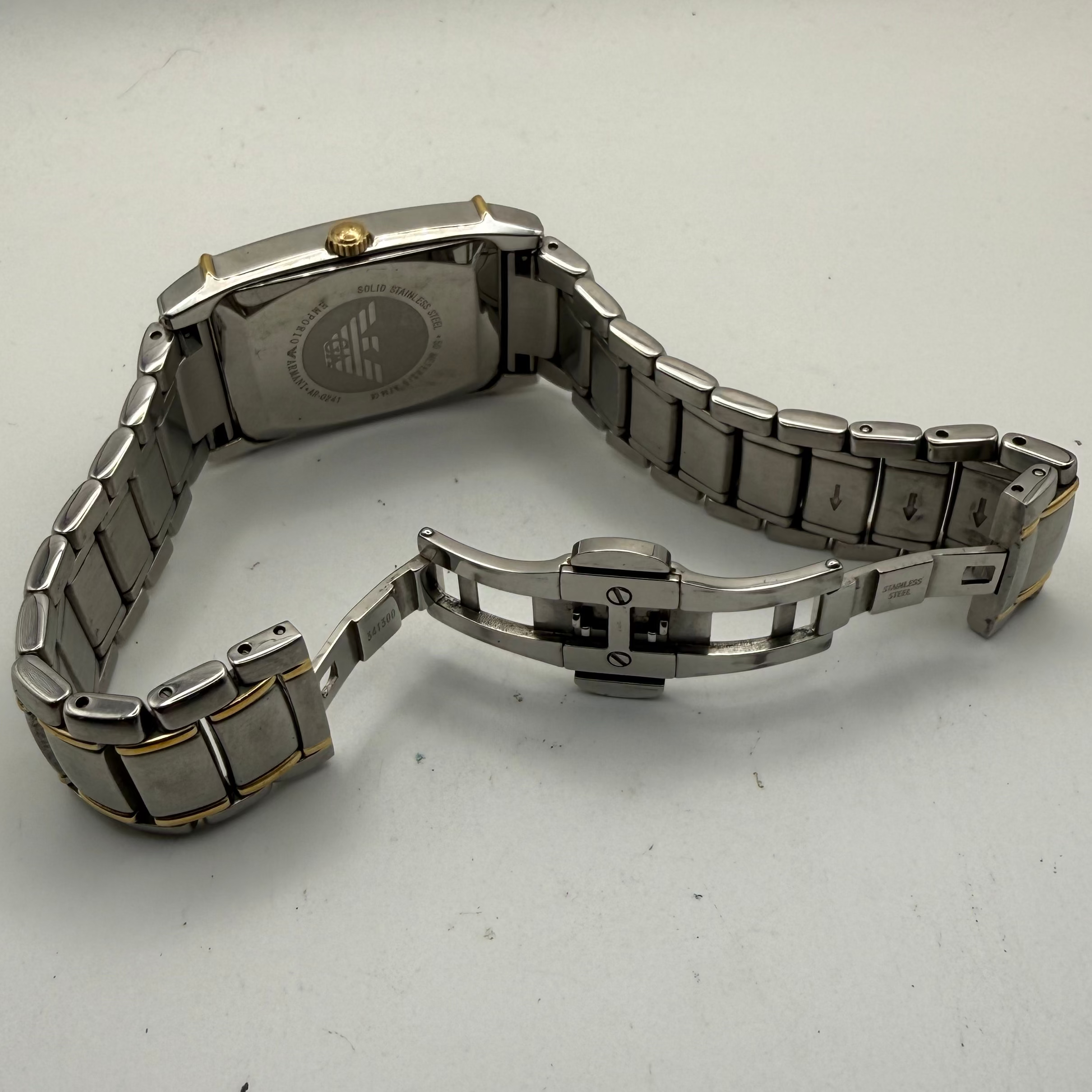 Emporio Armani AR-0141 Two Tone Dress Watch – Sub Dial – 17cm Bracelet – £40.00