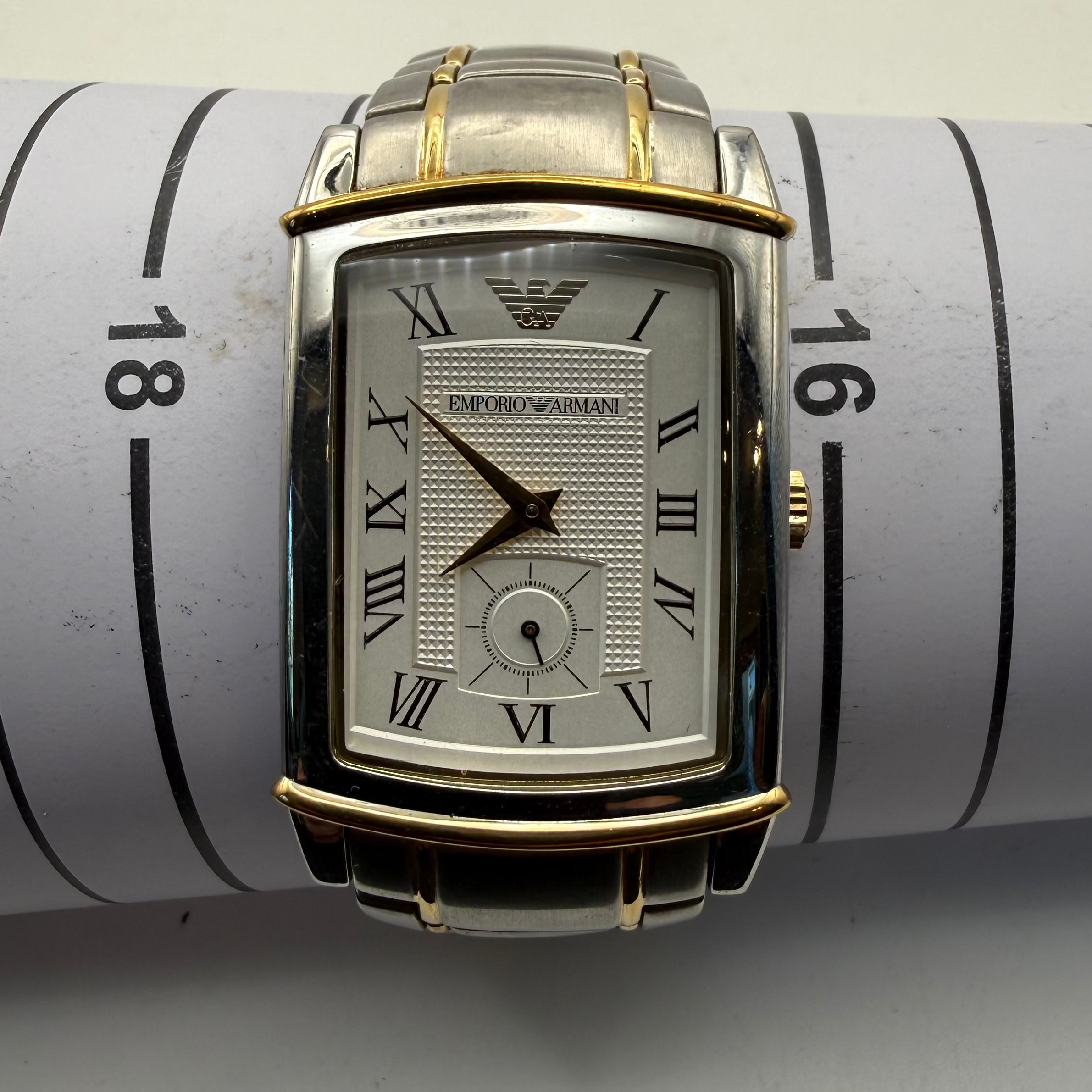 Emporio Armani AR-0141 Two Tone Dress Watch – Sub Dial – 17cm Bracelet – £40.00