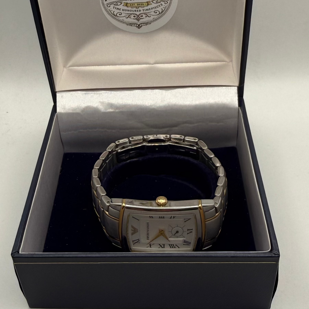Emporio Armani AR-0141 Two Tone Dress Watch – Sub Dial – 17cm Bracelet – £40.00