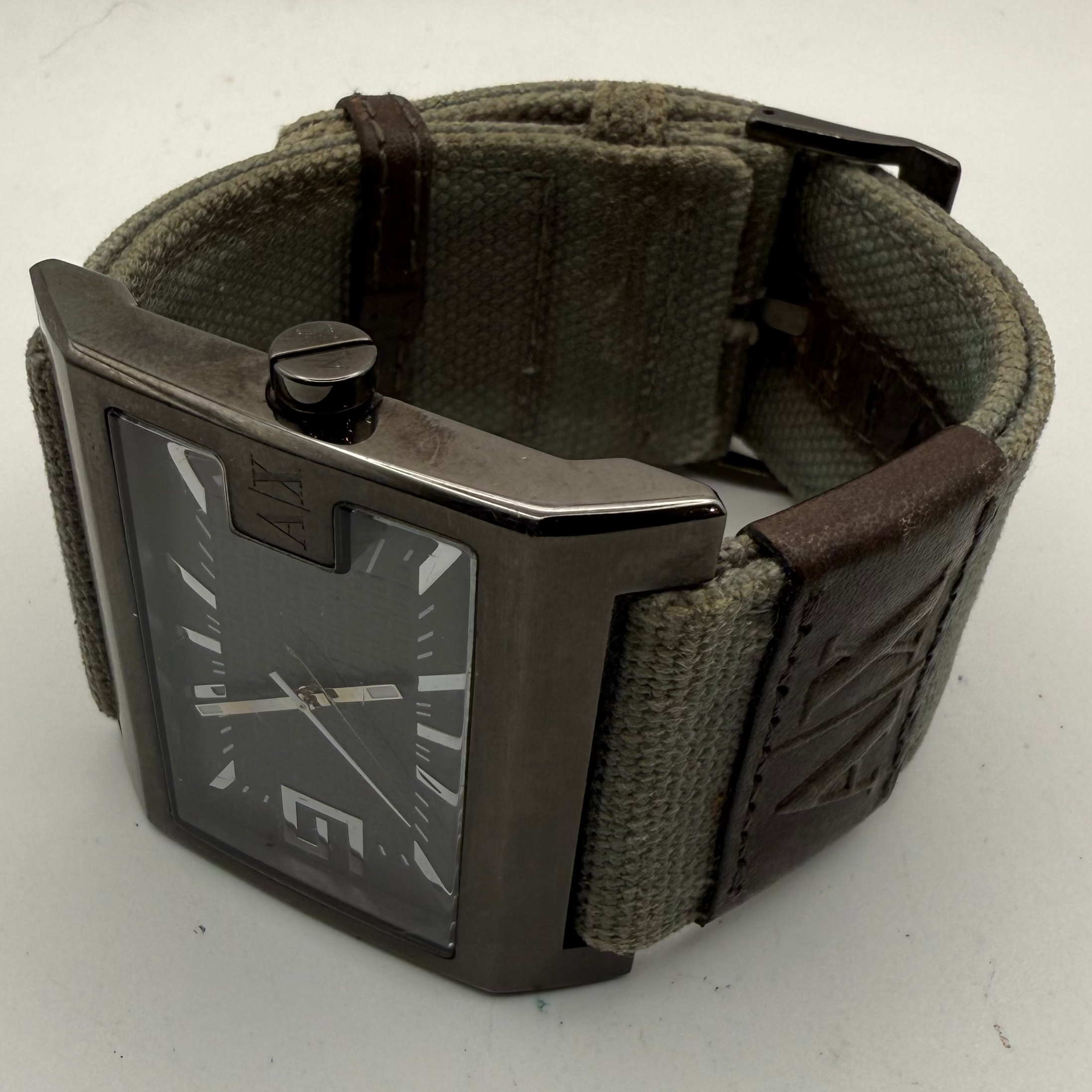 Armani Exchange AX1161 Oversize Watch 48.5mm – Military Canvas Strap- £40.00