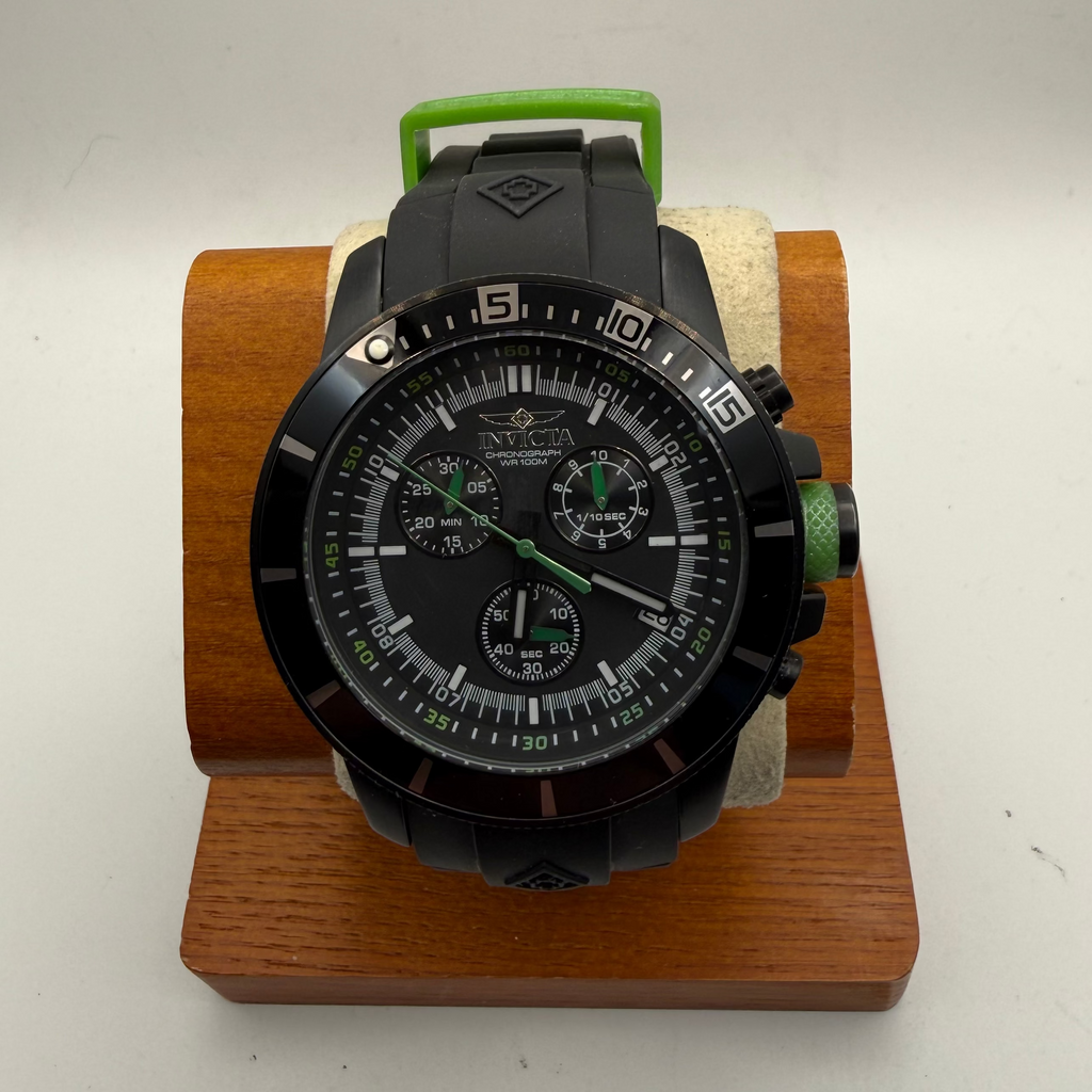 Invicta Pro Diver Chronograph XL 50.5mm Black & Green – Model 18935 – Pre-Owned- £70.00
