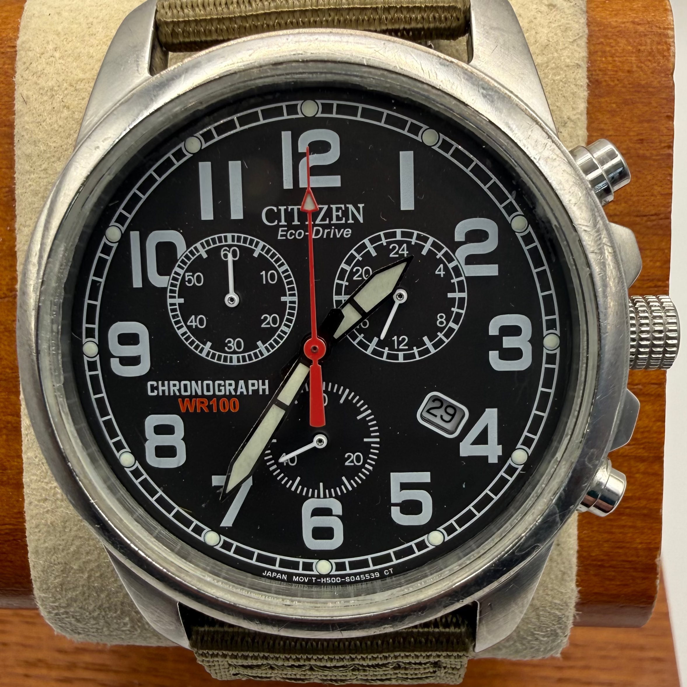 Citizen Eco-Drive H500-S045539 Chronograph WR100 Men’s Watch- £140.00
