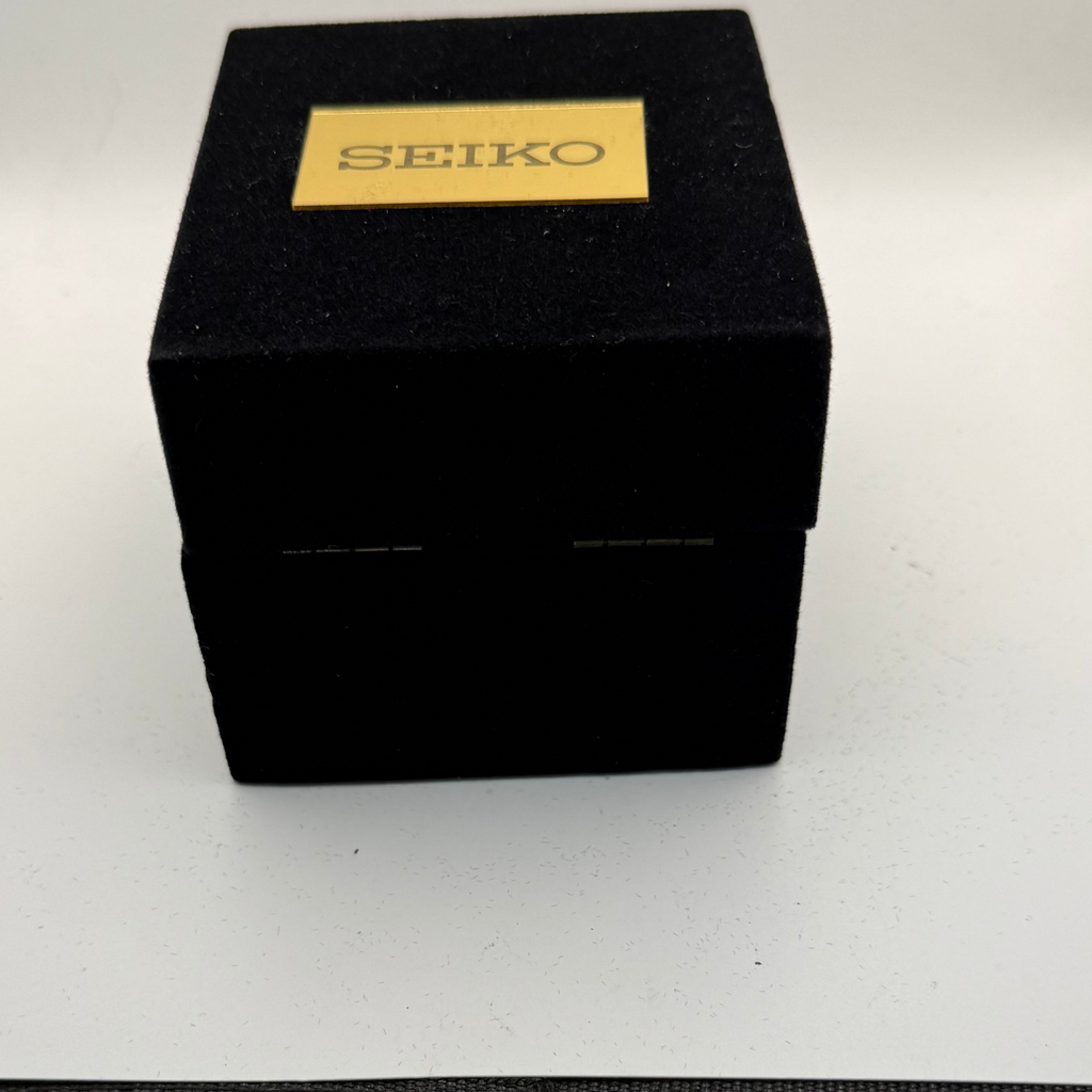 Seiko Chronograph 100M Tachymeter – Black Dial Orange Accents | Full Service- £130.00