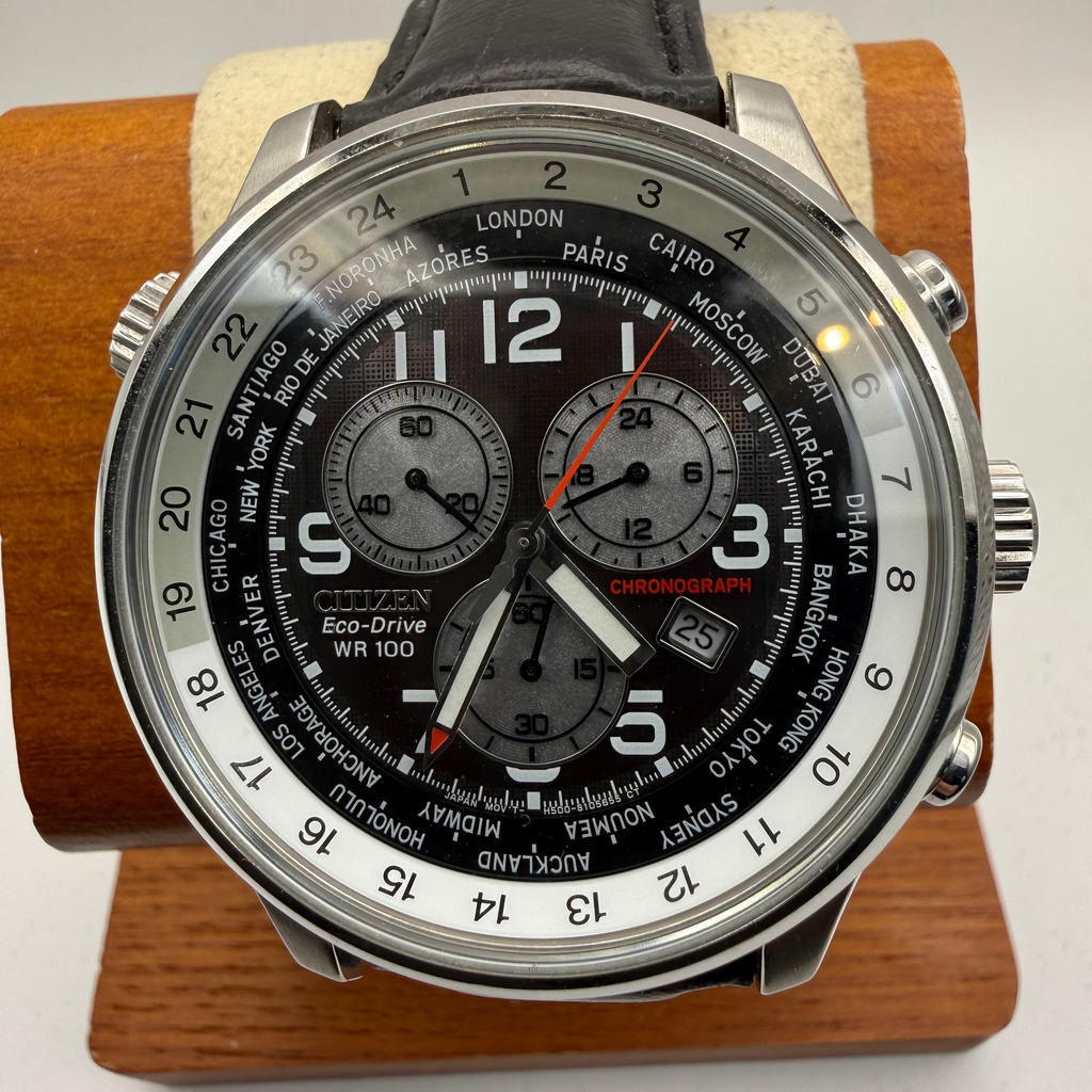 Citizen Eco-Drive H500 World Time Chronograph WR100 Men’s Watch- £110.00
