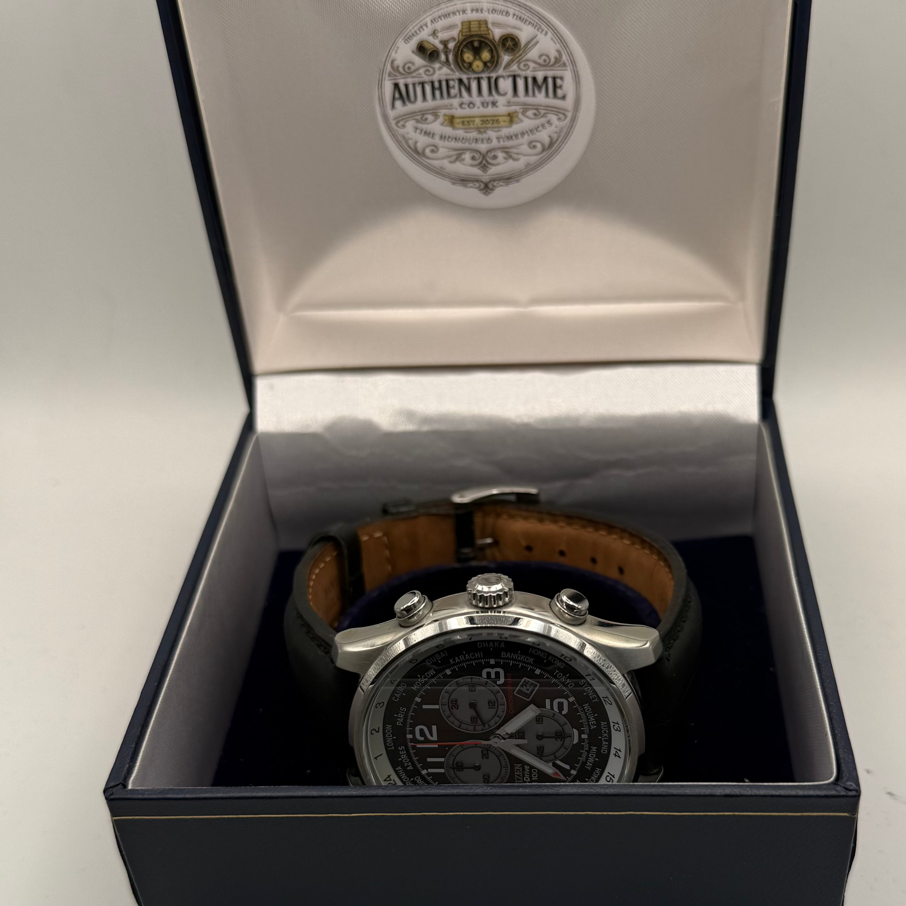 Citizen Eco-Drive H500 World Time Chronograph WR100 Men’s Watch- £110.00