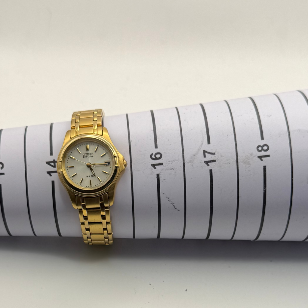Citizen Eco-Drive Ladies Gold Tone Date WR50 Watch (Fully Tested and Working)- £40.00