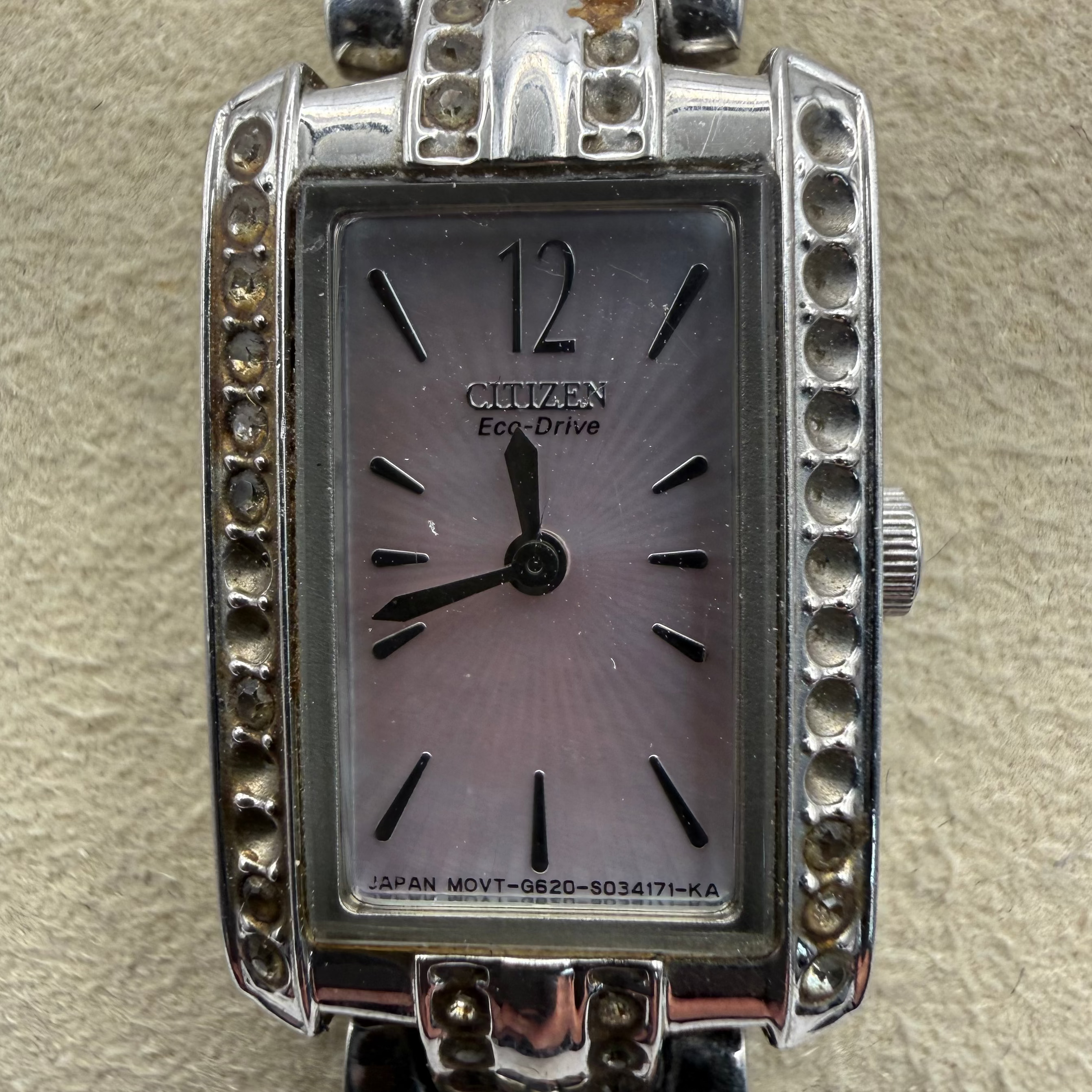 Citizen Eco-Drive Ladies Rectangular Bracelet Watch Mother of Pearl Dial (Fully Tested and Working)- £40.00
