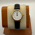 Pulsar Ladies Gold Tone Quartz Watch White Dial Black Leather Strap (Fully Tested and Working)- £25.00