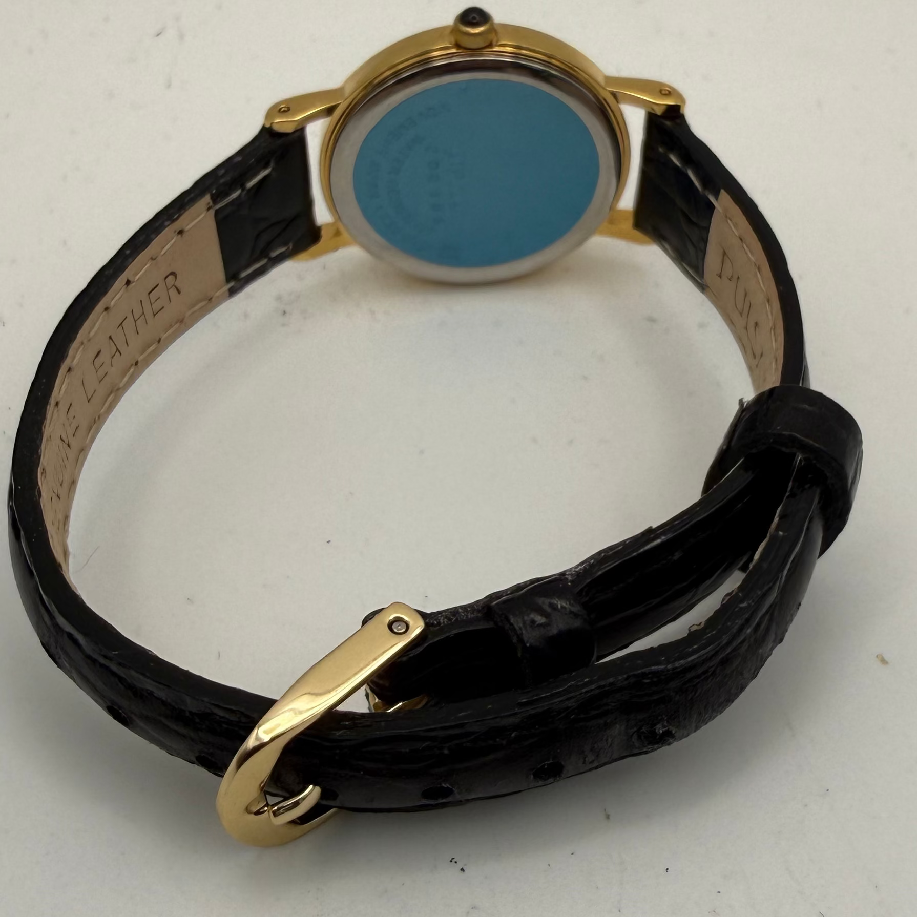 Pulsar Ladies Gold Tone Quartz Watch White Dial Black Leather Strap (Fully Tested and Working)- £25.00