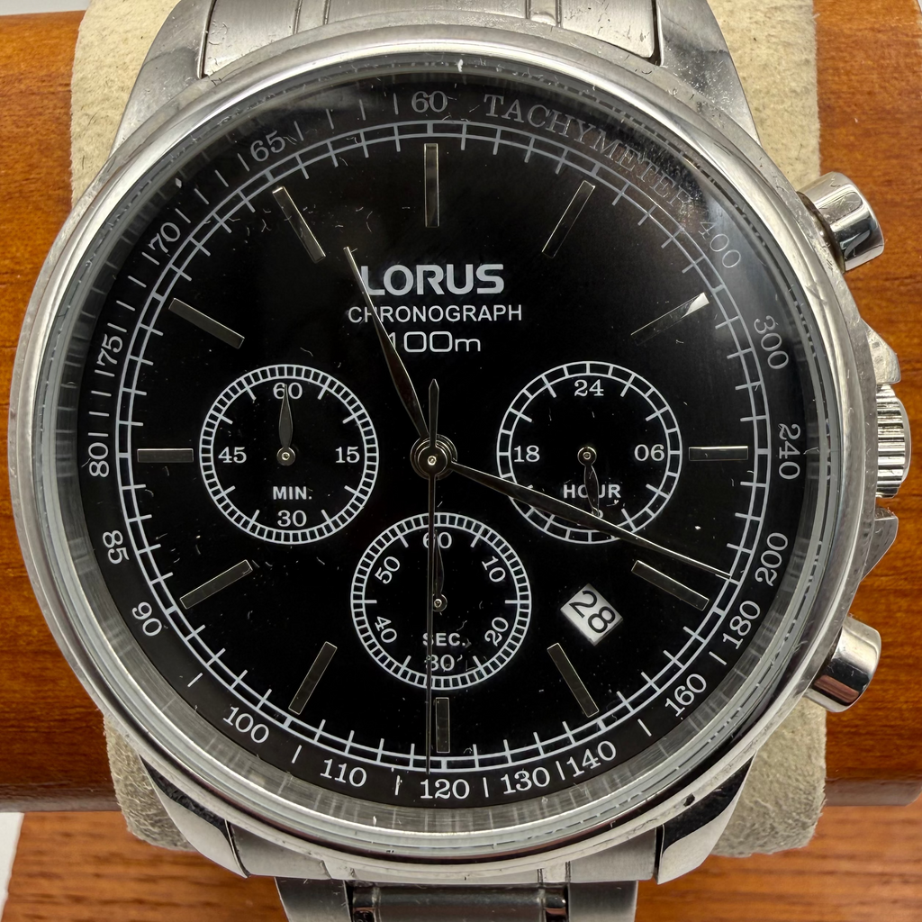 Lorus RM359CX-9 Chronograph 100m Men’s Watch | Full Set | 46mm Case | 20.5cm Bracelet- £70.00