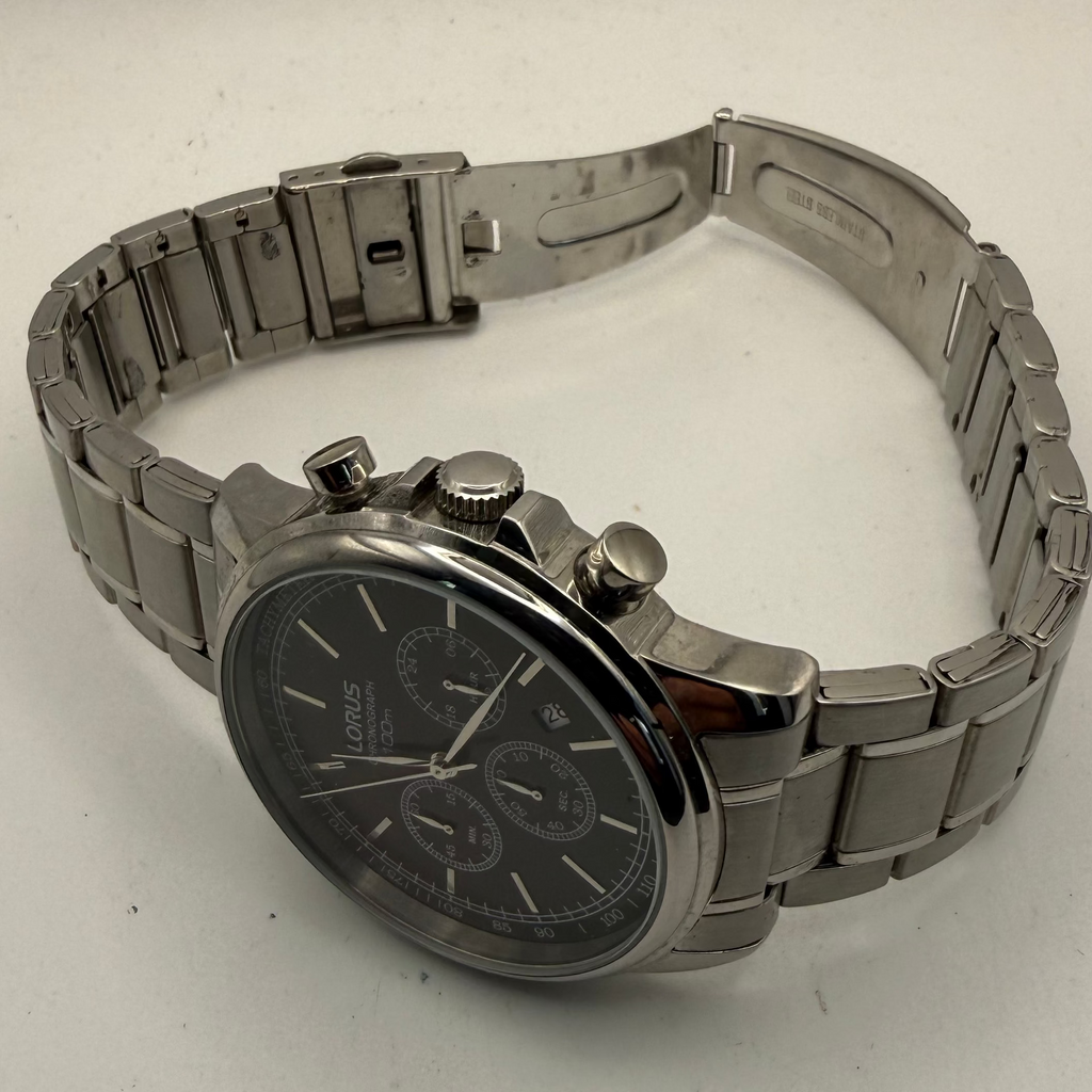 Lorus RM359CX-9 Chronograph 100m Men’s Watch | Full Set | 46mm Case | 20.5cm Bracelet- £70.00