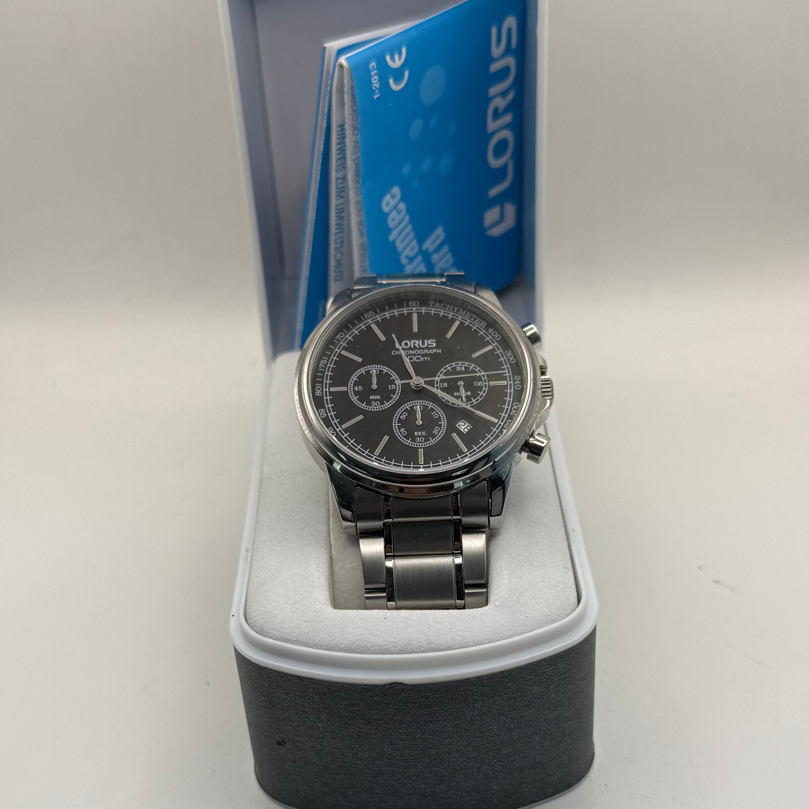Lorus RM359CX-9 Chronograph 100m Men’s Watch | Full Set | 46mm Case | 20.5cm Bracelet- £70.00