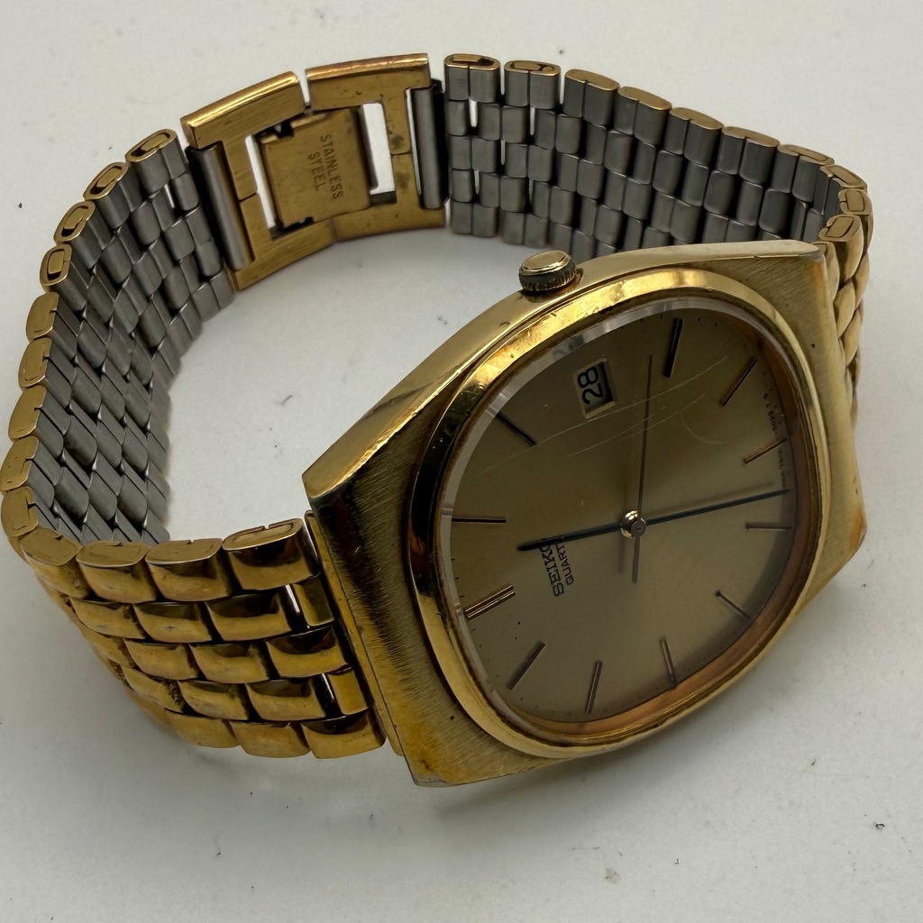 Seiko Quartz Gold Tone Vintage Dress Watch Date | Fully Tested & Working- £40.00