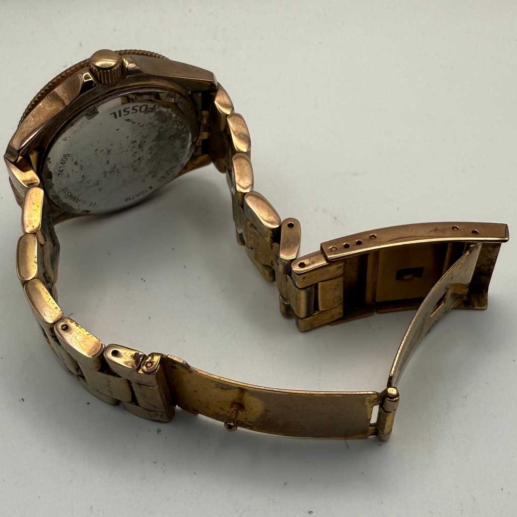 Fossil Rose Gold Multi-Dial Chronograph Style Watch | Fully Tested & Working- £40.00