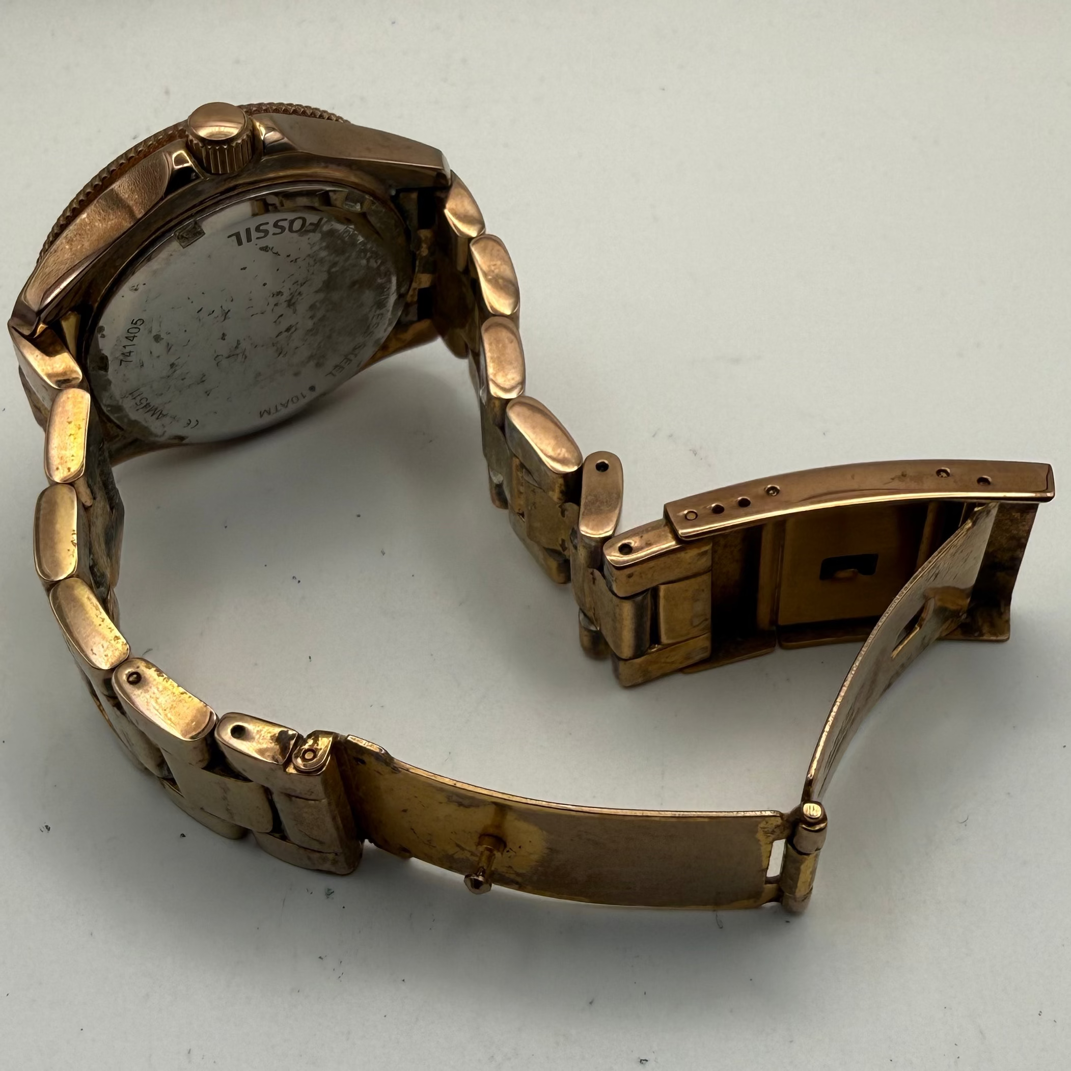 Fossil Rose Gold Multi-Dial Chronograph Style Watch | Fully Tested & Working- £40.00