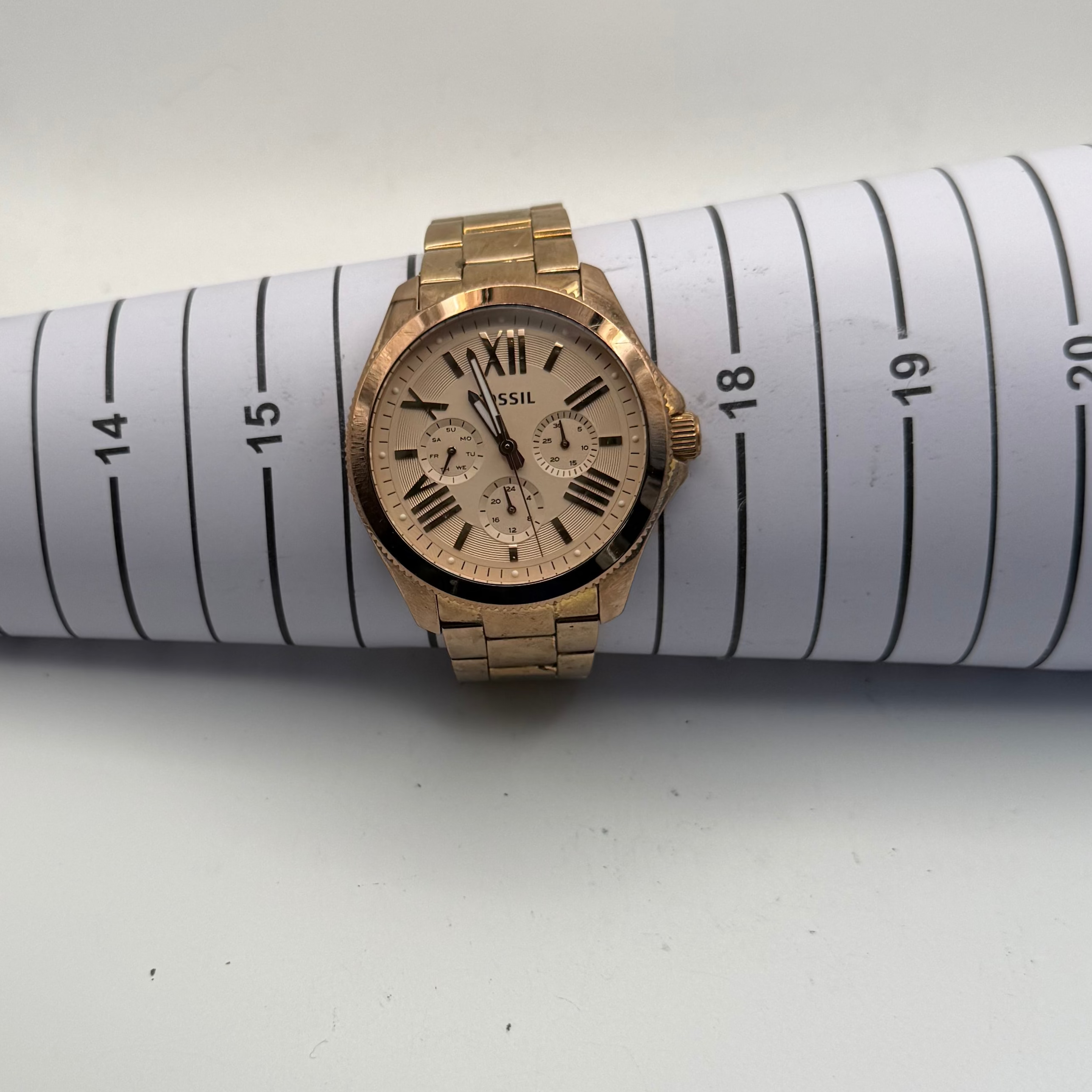 Fossil Rose Gold Multi-Dial Chronograph Style Watch | Fully Tested & Working- £40.00
