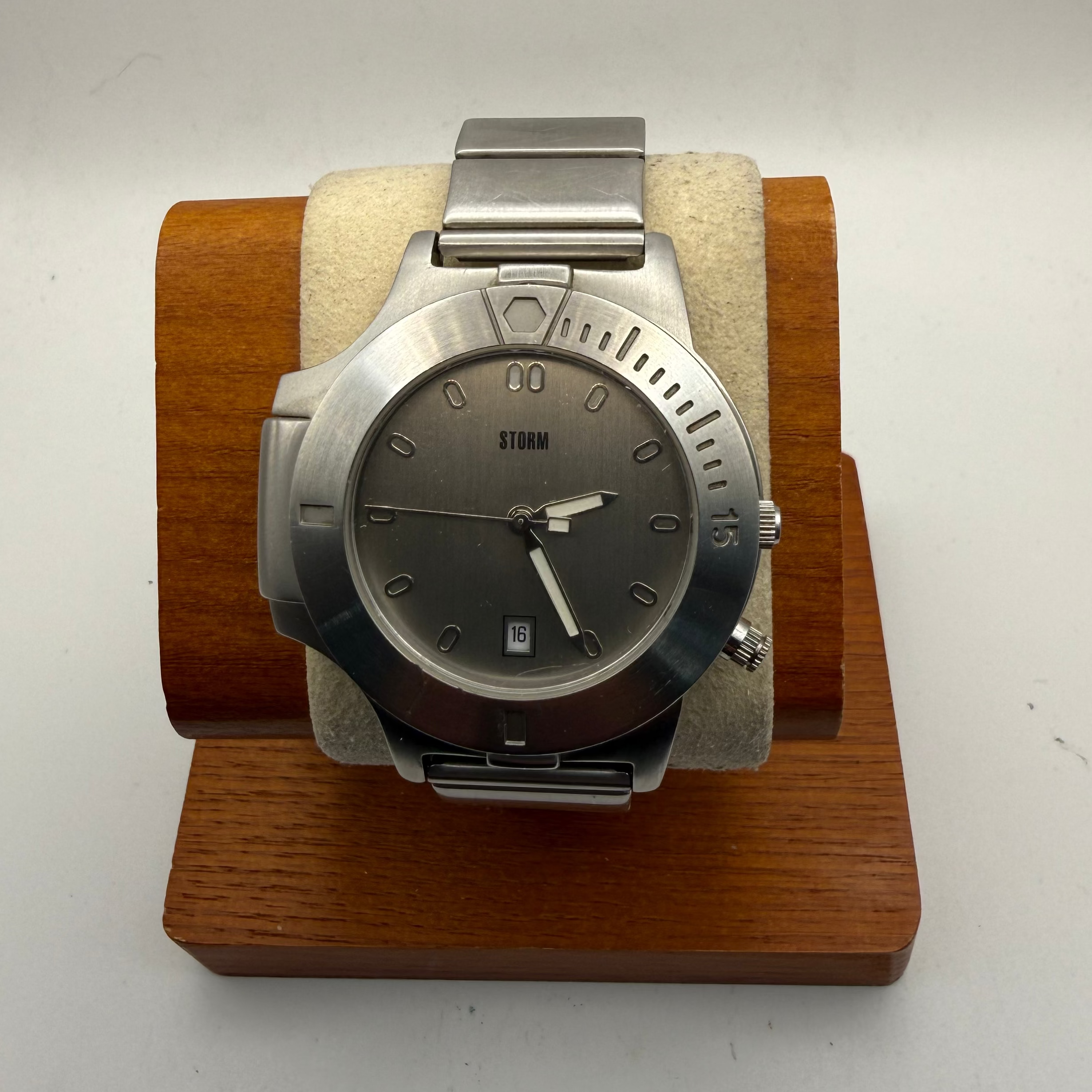 STORM Techno-Light Watch 43.5mm Stainless Steel Modular LED Light – Working – Read- £75.00