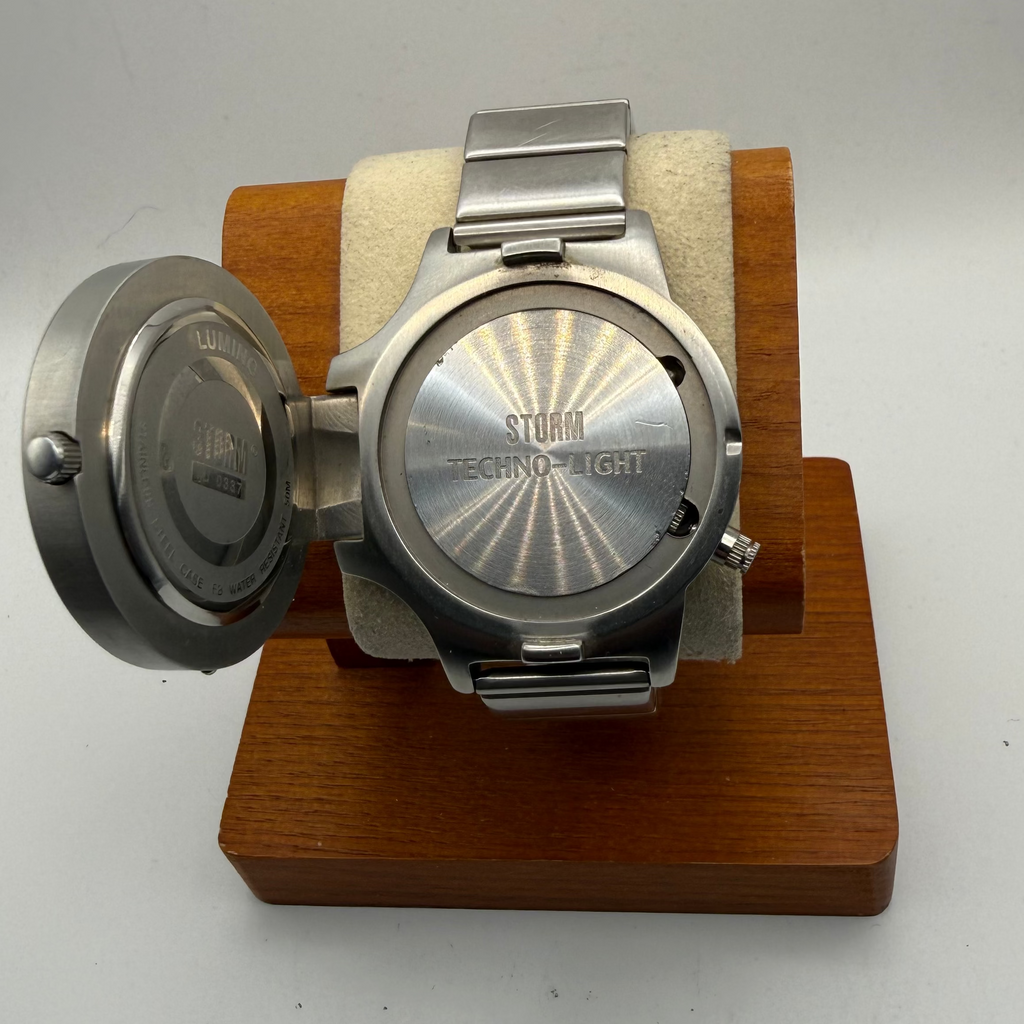 STORM Techno-Light Watch 43.5mm Stainless Steel Modular LED Light – Working – Read- £75.00