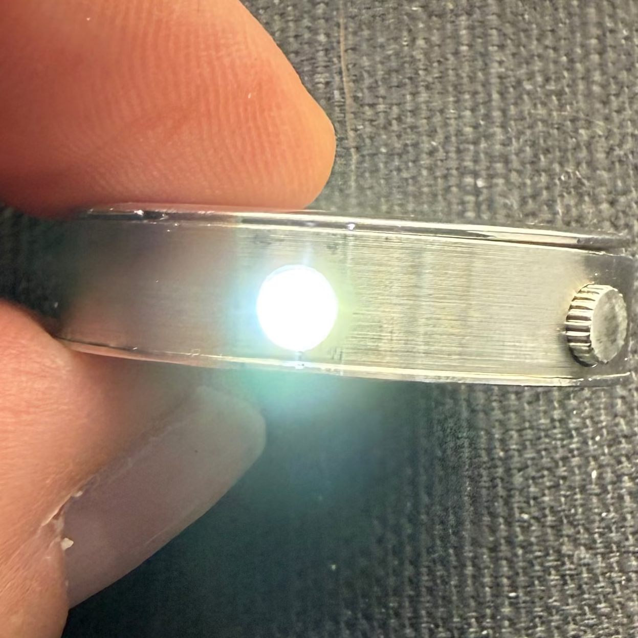 STORM Techno-Light Watch 43.5mm Stainless Steel Modular LED Light – Working – Read- £75.00