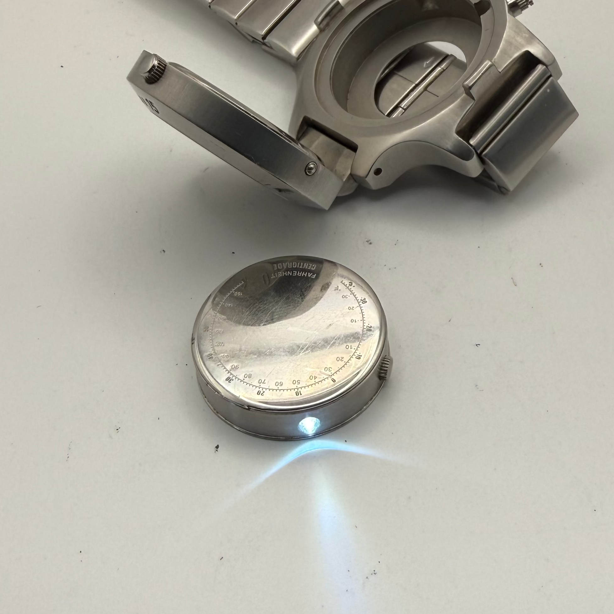 STORM Techno-Light Watch 43.5mm Stainless Steel Modular LED Light – Working – Read- £75.00