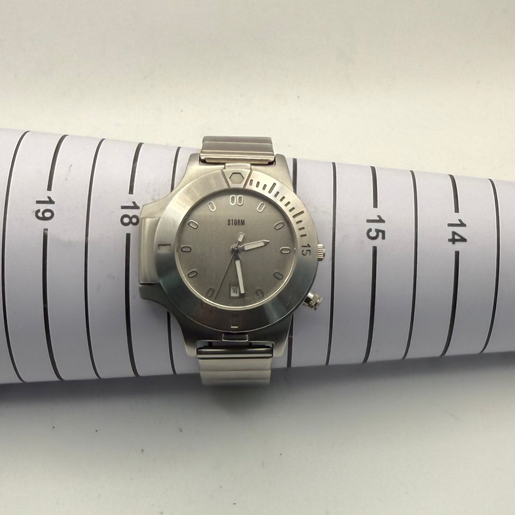 STORM Techno-Light Watch 43.5mm Stainless Steel Modular LED Light – Working – Read- £75.00