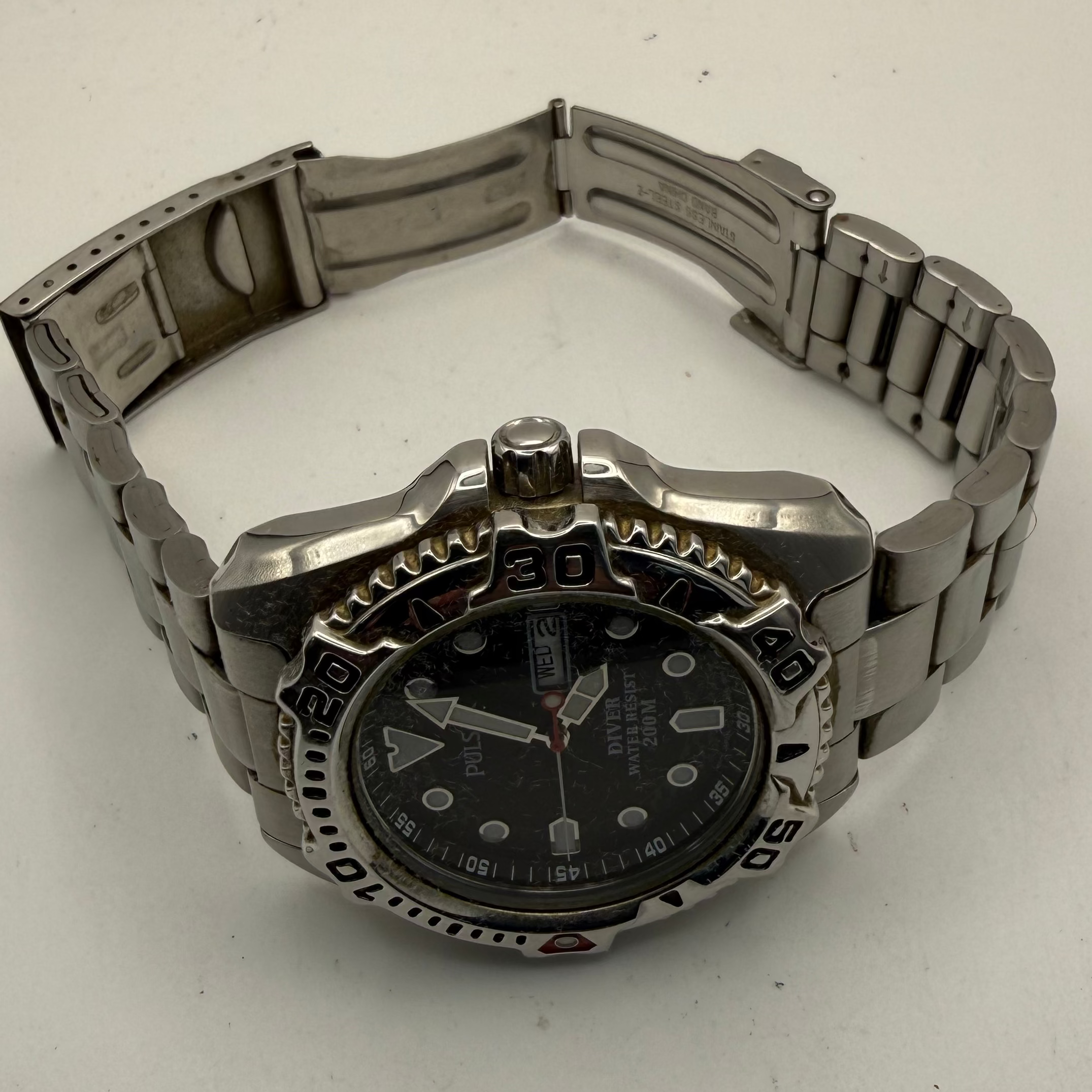 Pulsar Diver V736-6B90 200M Day-Date Quartz Watch – 42.5mm – Boxed- £70.00