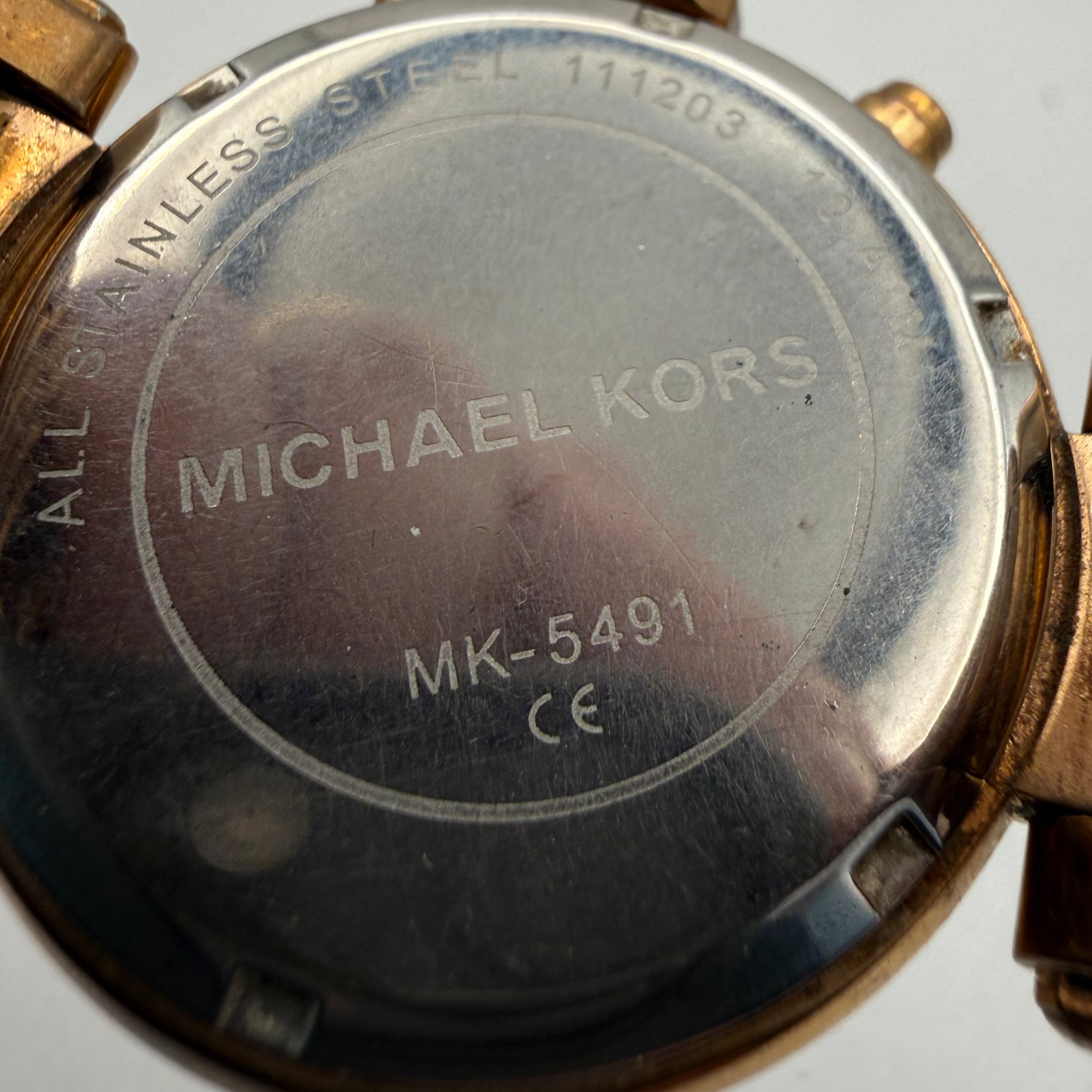 Michael Kors MK5491 Rose Gold Chronograph Crystal Bezel Watch Bracelet (Fully Tested and Working)- £40.00