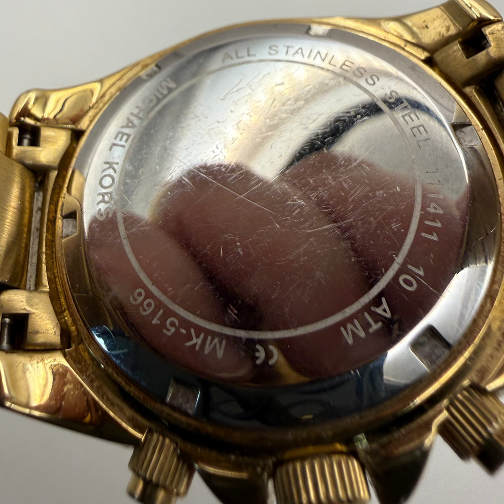 Michael Kors MK5166 Gold Chronograph Crystal Bezel Watch Bracelet- £40.00