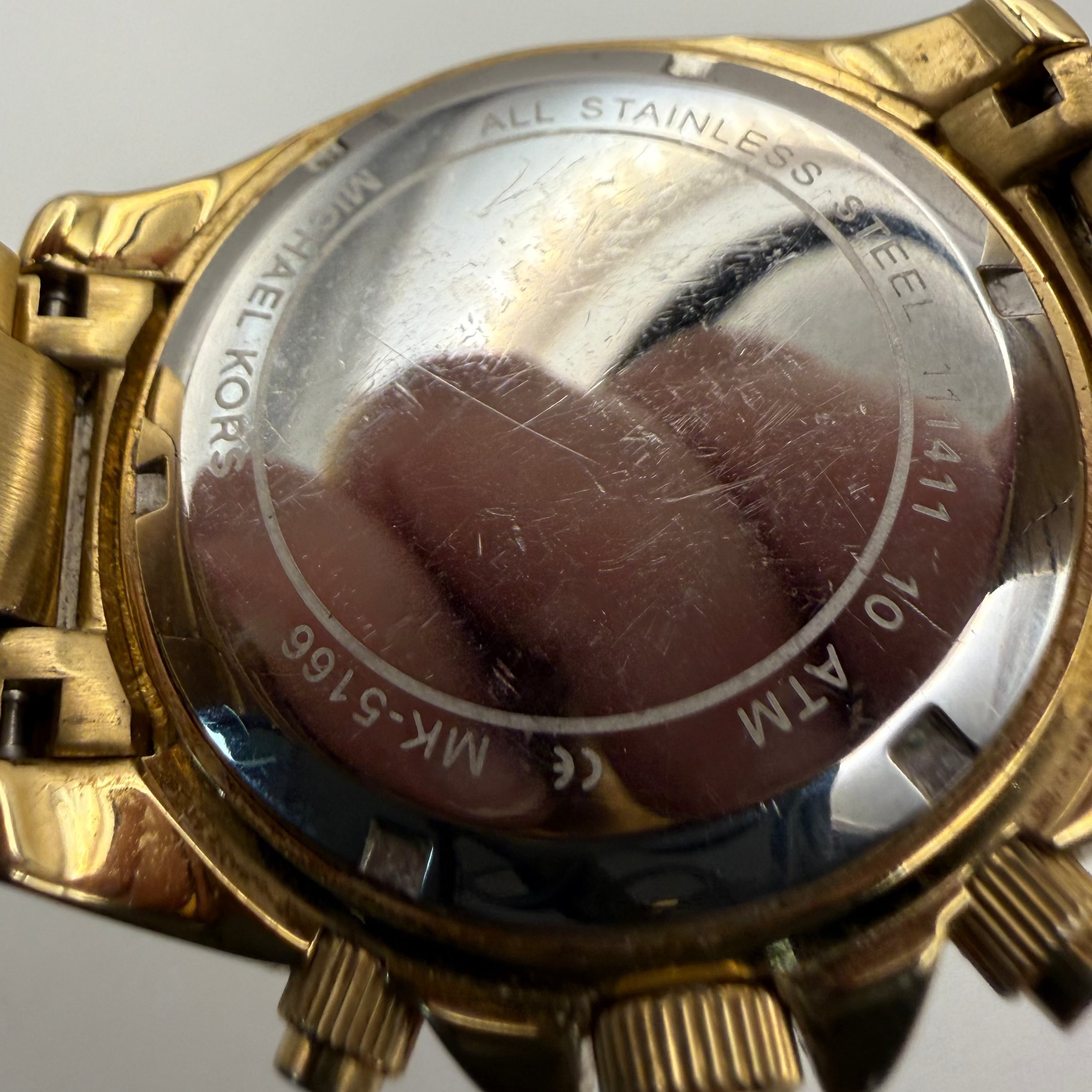 Michael Kors MK5166 Gold Chronograph Crystal Bezel Watch Bracelet- £40.00