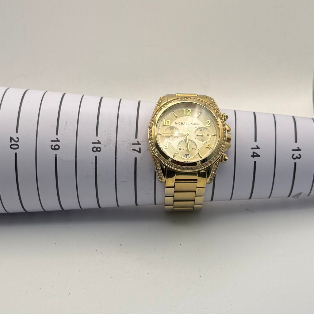 Michael Kors MK5166 Gold Chronograph Crystal Bezel Watch Bracelet- £40.00