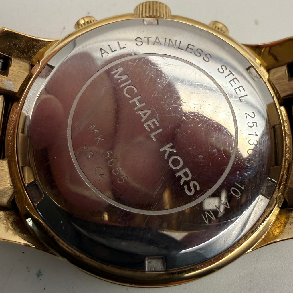 Michael Kors MK5055 Gold Chronograph Watch Date Dial Bracelet- £40.00