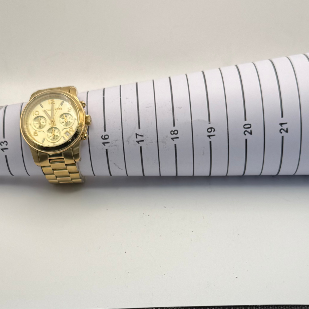 Michael Kors MK5055 Gold Chronograph Watch Date Dial Bracelet- £40.00