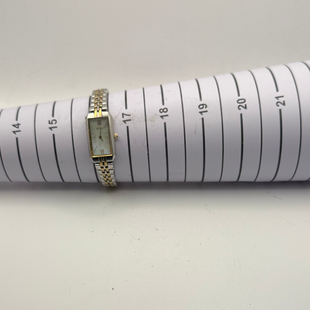 Citizen Eco-Drive Ladies Gold Tone Diamond Style Bracelet Watch 15mm 16.5cm FULLY TESTED AND WORKING- £40.00