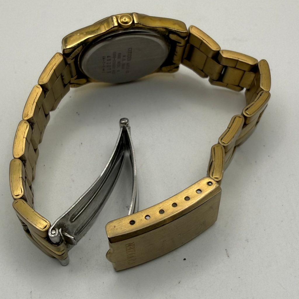 Citizen Eco-Drive Ladies Gold Tone Bracelet Watch 27mm 16cm FULLY TESTED AND WORKING- £40.00