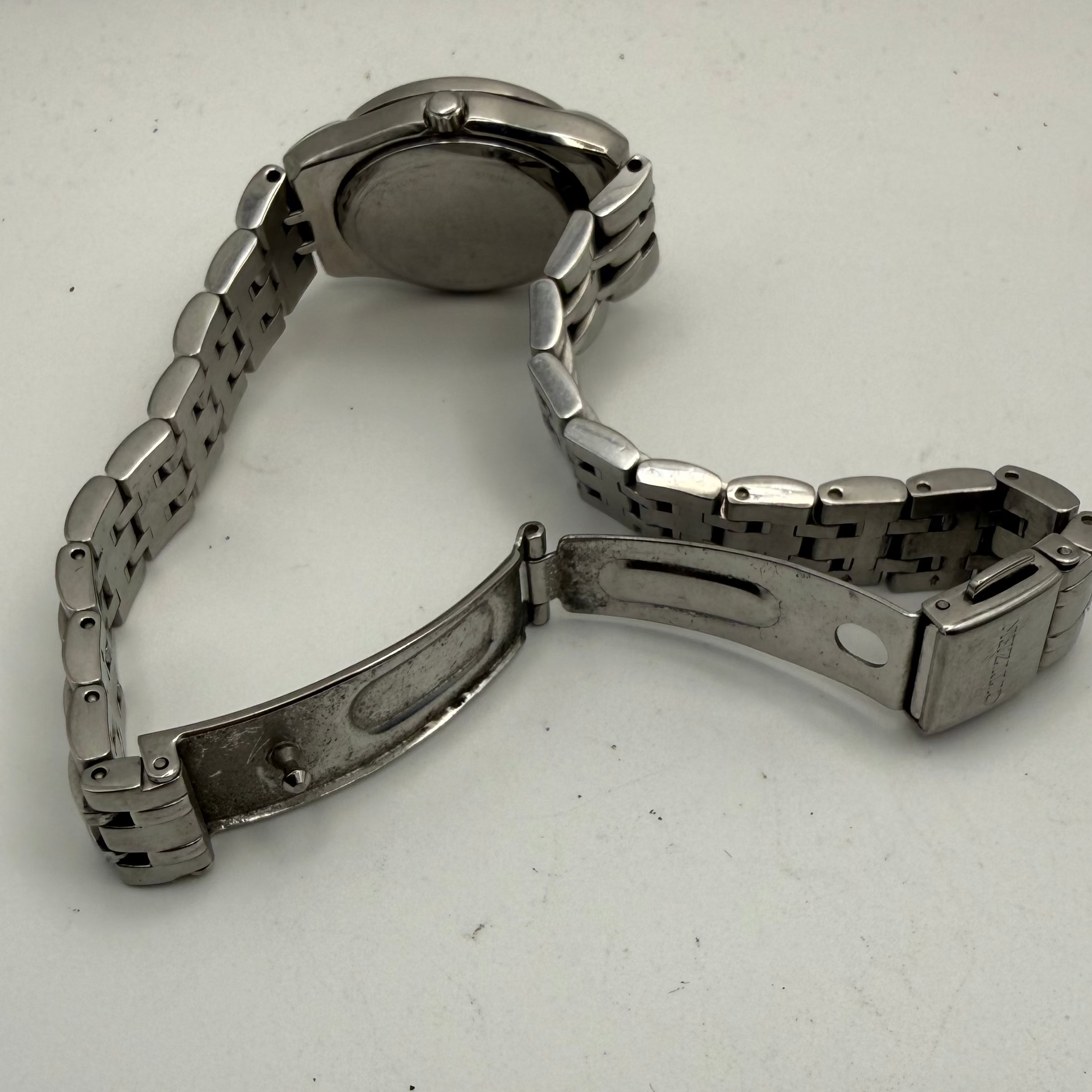 Citizen Eco-Drive Ladies Stainless Steel Bracelet Watch Date 27mm 16cm FULLY TESTED AND WORKING