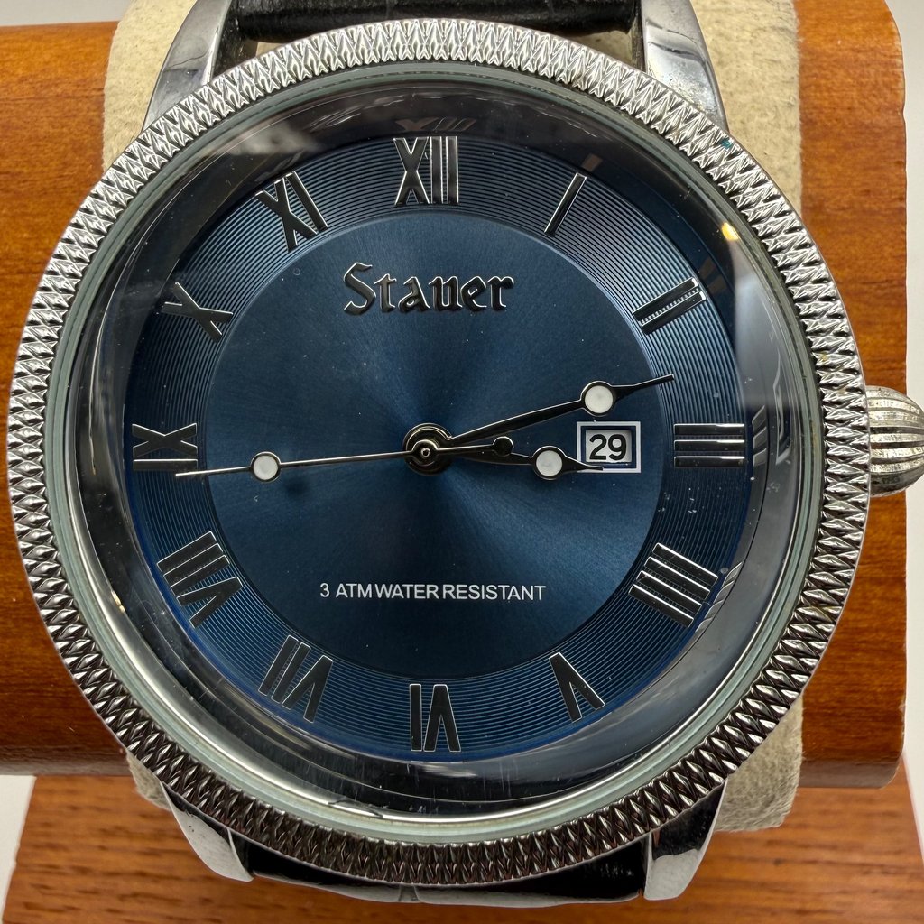 Stauer Classic Dress Watch Blue Dial Date – FULLY TESTED AND WORKING- £40.00