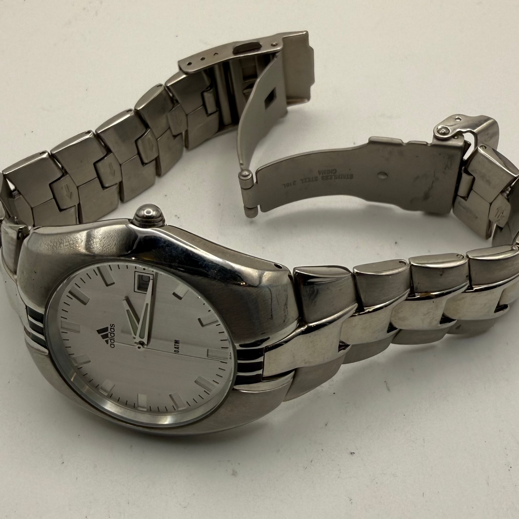 Adidas Stainless Steel Date Watch 10ATM – FULLY TESTED AND WORKING- £40.00