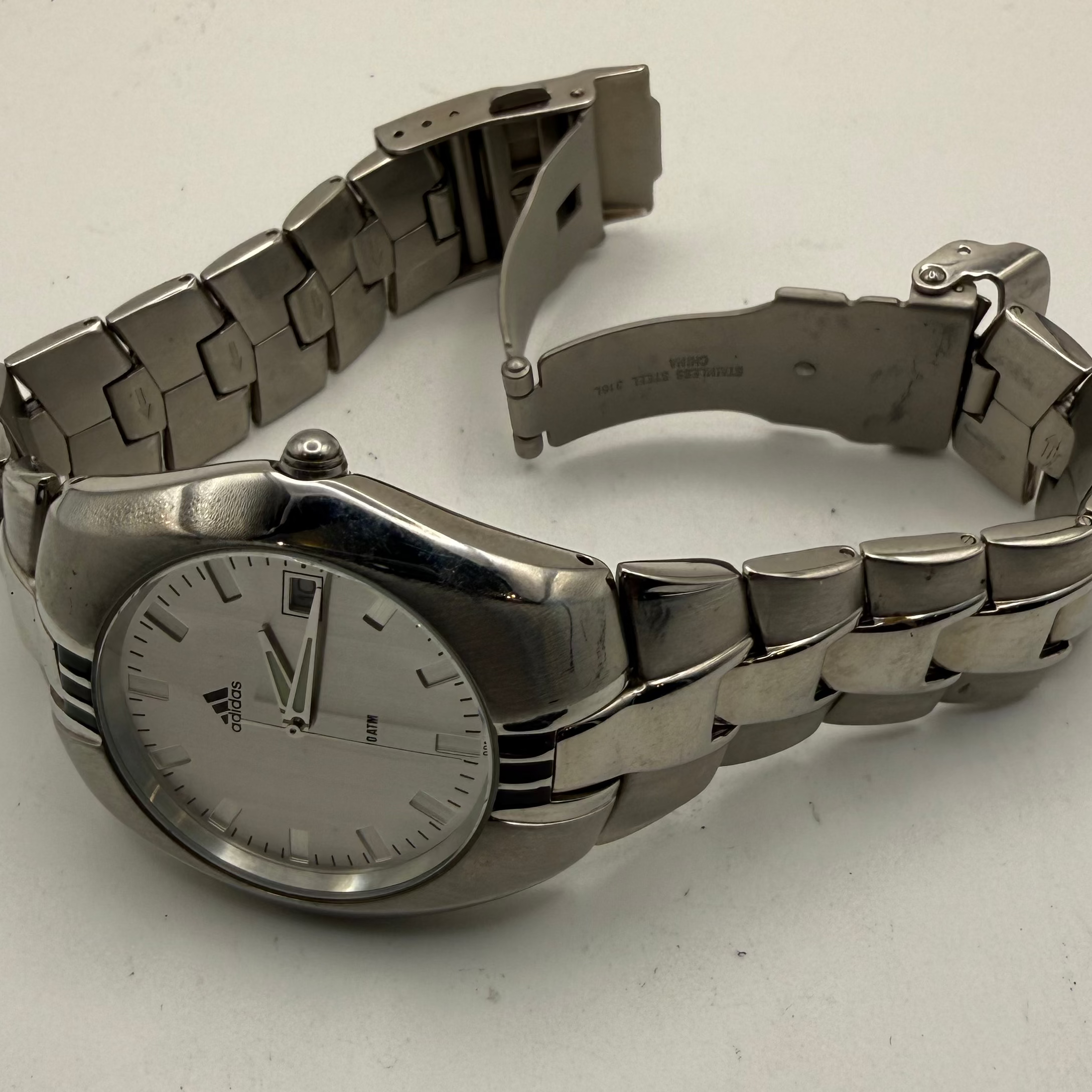 Adidas Stainless Steel Date Watch 10ATM – FULLY TESTED AND WORKING- £40.00