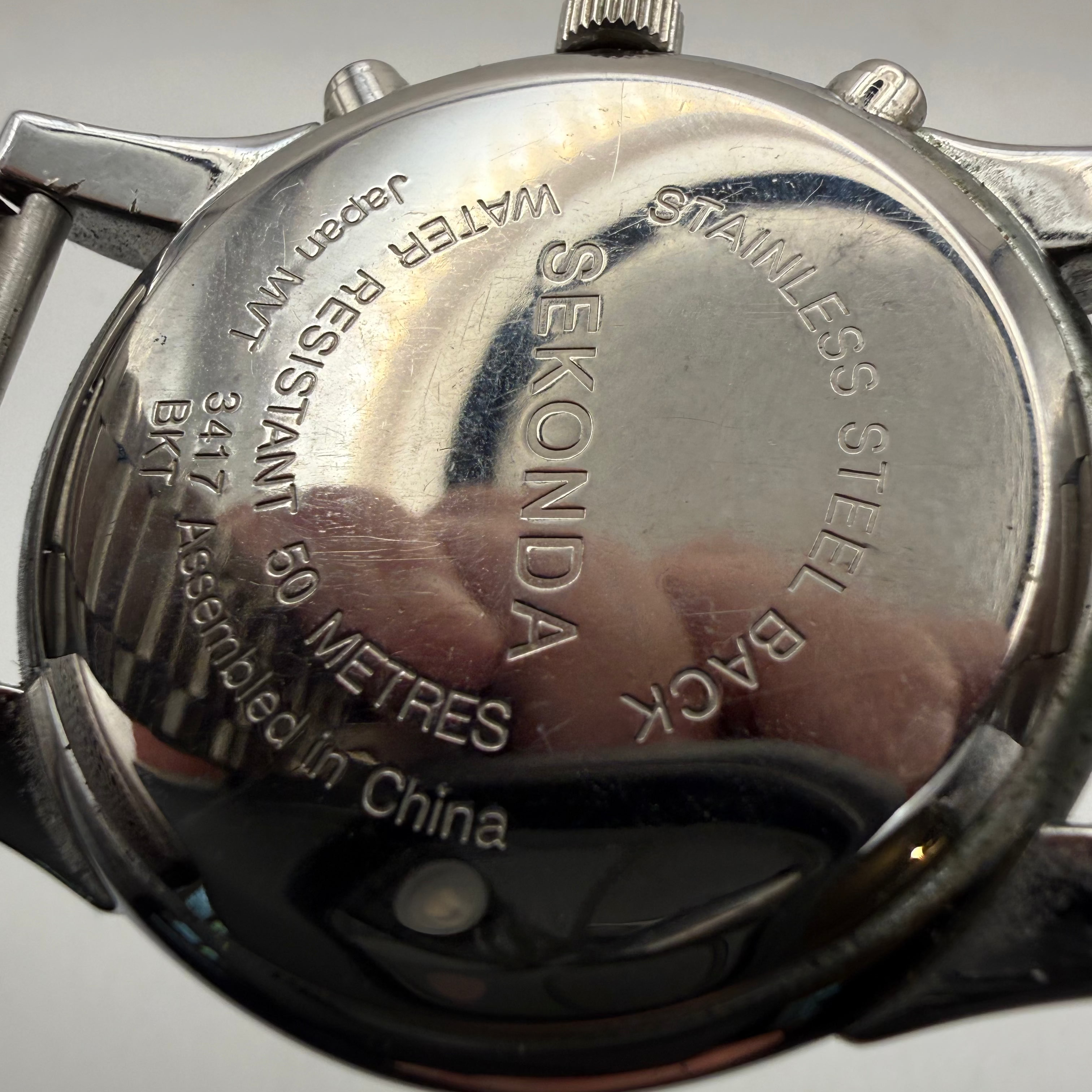 Sekonda Chronograph Silver Dial Date Watch 44mm – FULLY TESTED AND WORKING- £40.00