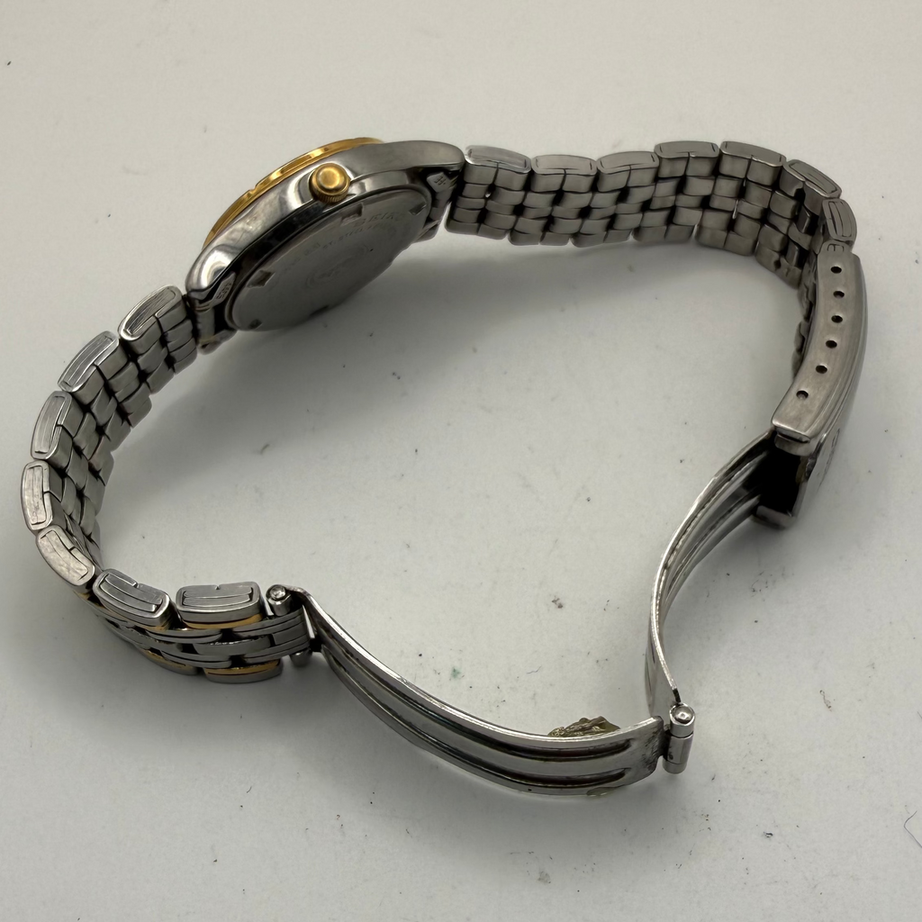 Seiko SQ50 Two Tone Ladies Bracelet Watch Date 27.5mm 15cm FULLY TESTED AND WORKING- £75.00