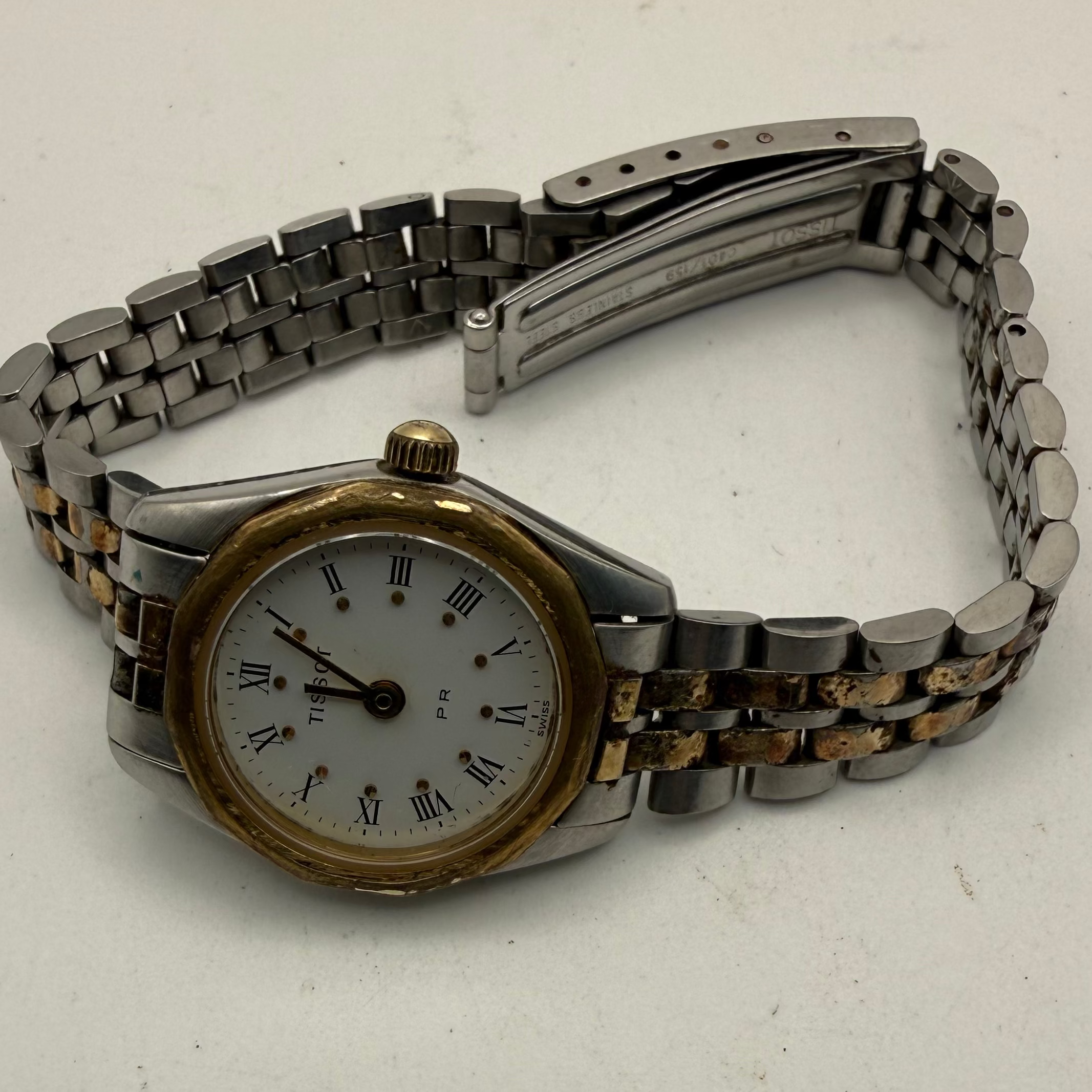 Tissot PR Ladies Two Tone Bracelet Watch 24mm FULLY TESTED AND WORKING- £90.00