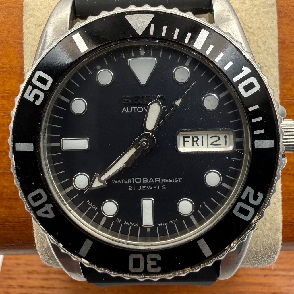 Seiko Automatic Diver Style 21 Jewels Day Date Mens Watch 7526-0050 – August 1997- £200.00
