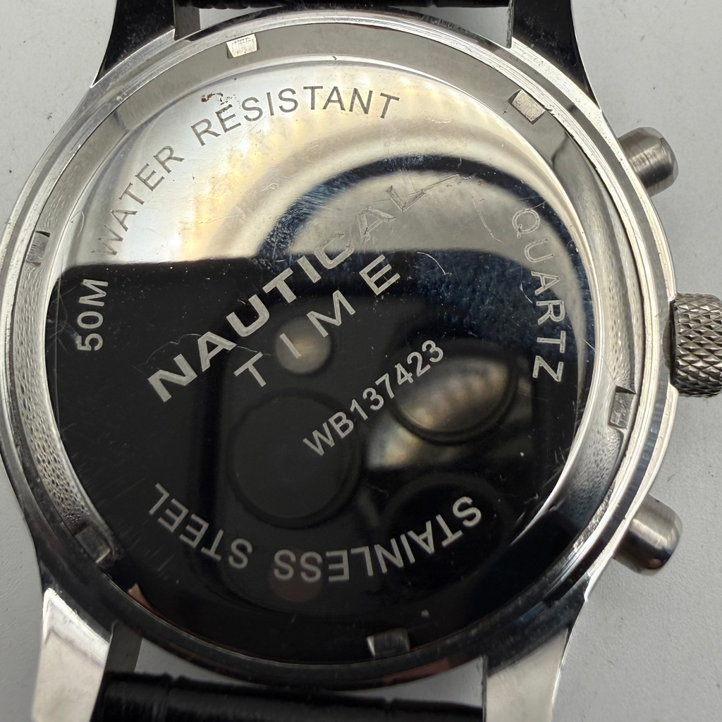Nautical Time Chronograph Quartz 47.5mm Blue Dial Men’s Watch (Fully Tested and Working)- £70.00